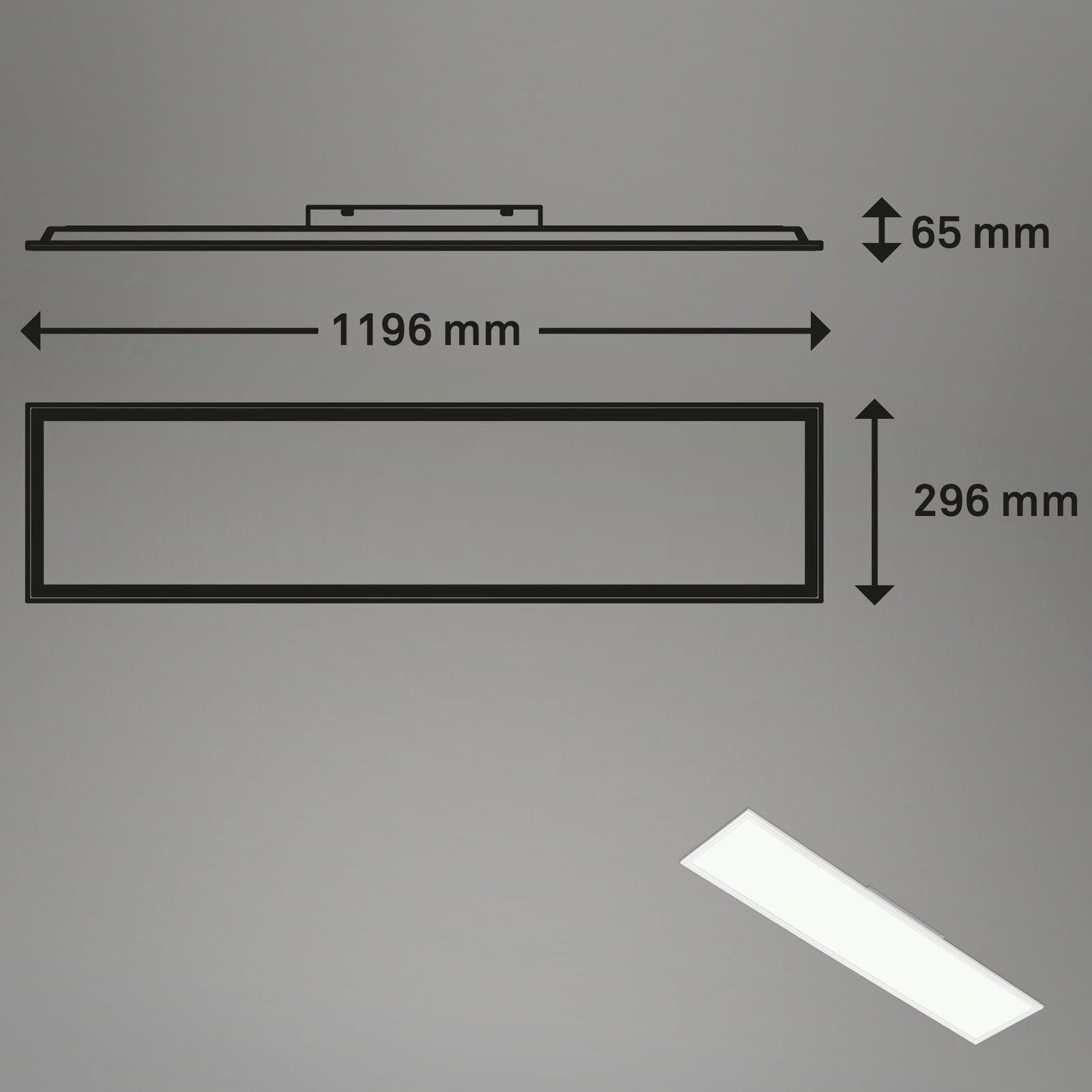 Briloner Leuchten Led-paneel 7154016 Colour Plafondlamp, 119,6x29,6x6,5 cm, wit, 40W, woonkamer, slaapkamer