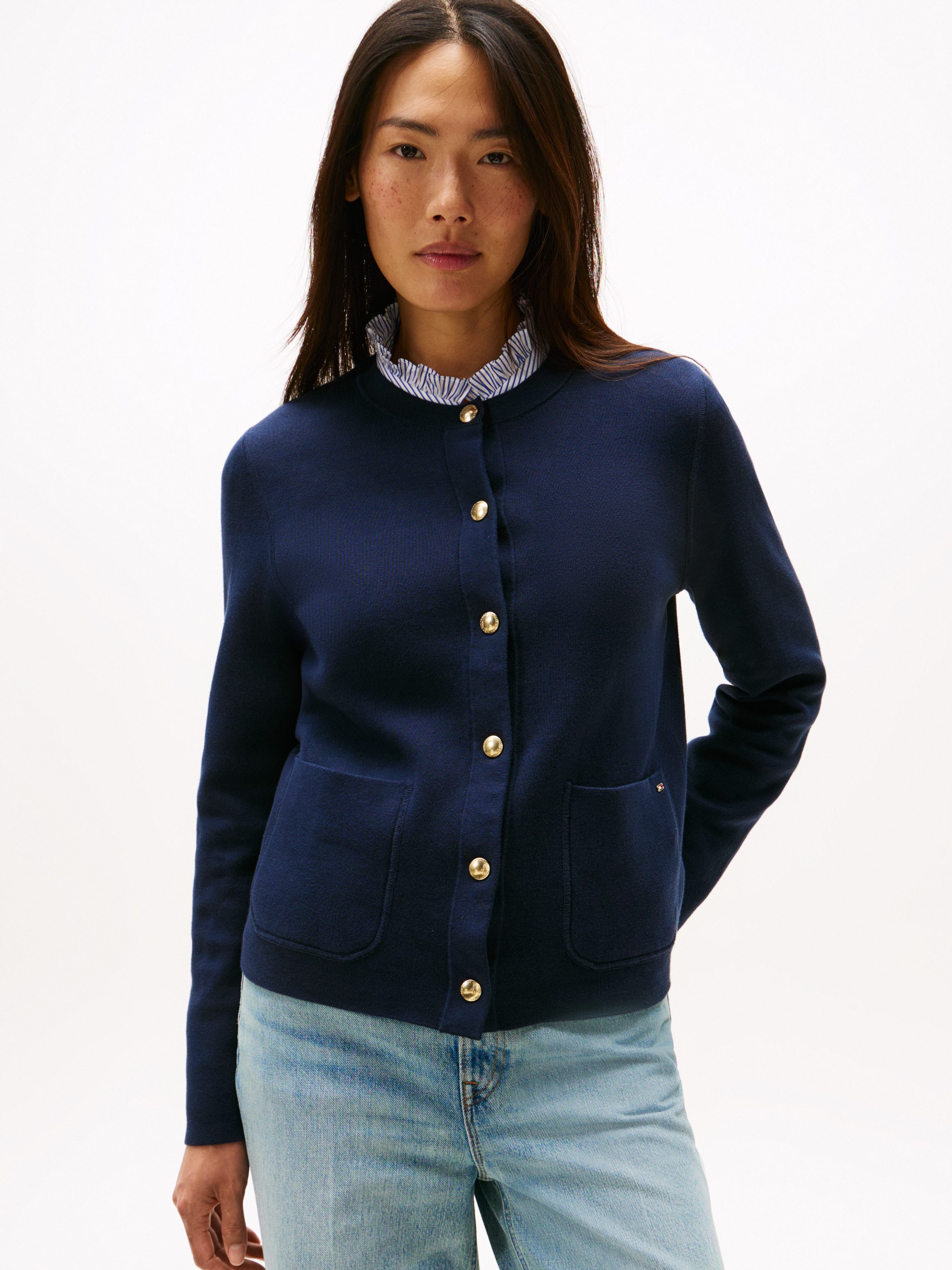 Tommy Hilfiger Vest CO JERSEY STCH REVERSIBLE CARDI