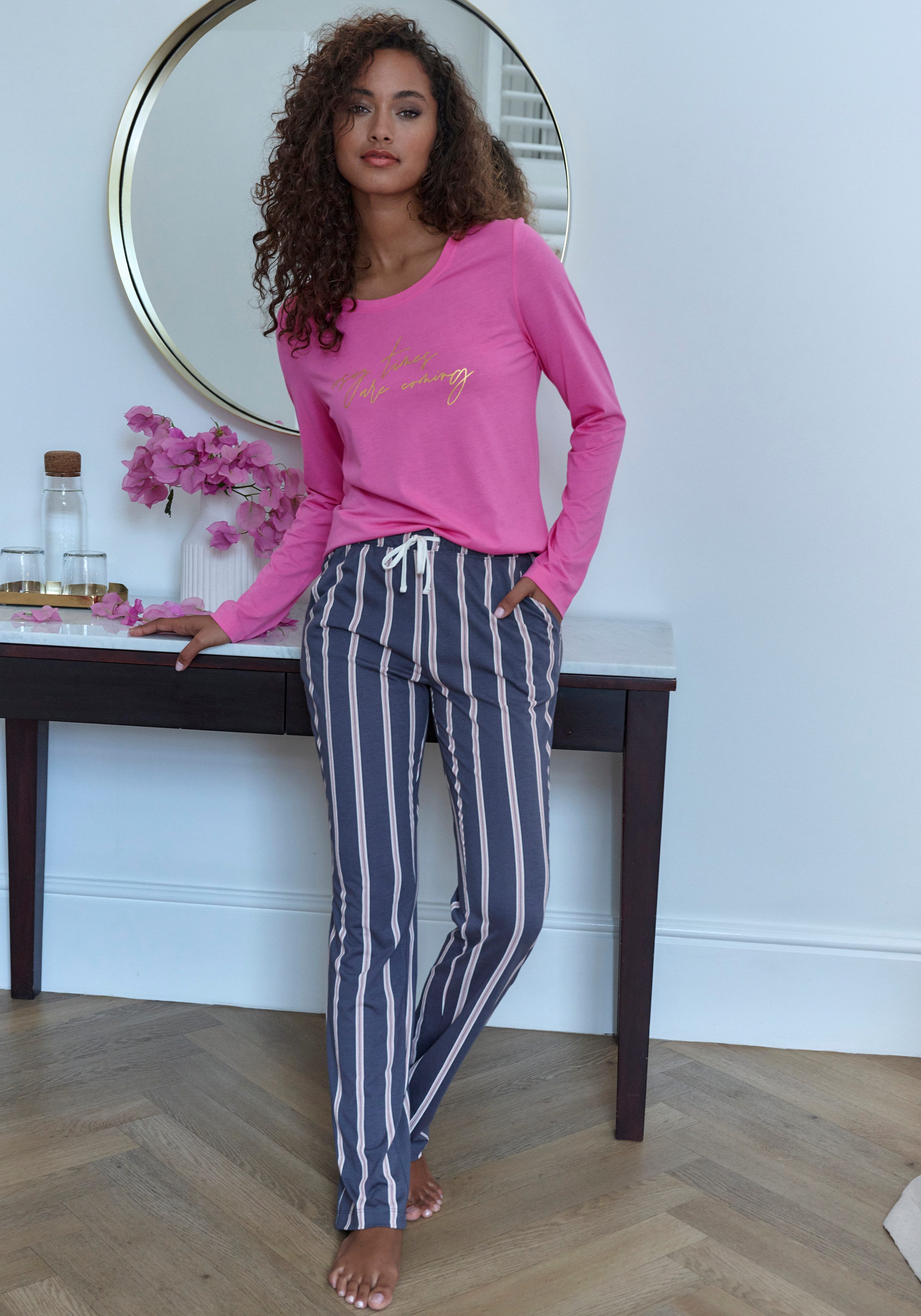 Lascana Pyjamabroek met druk