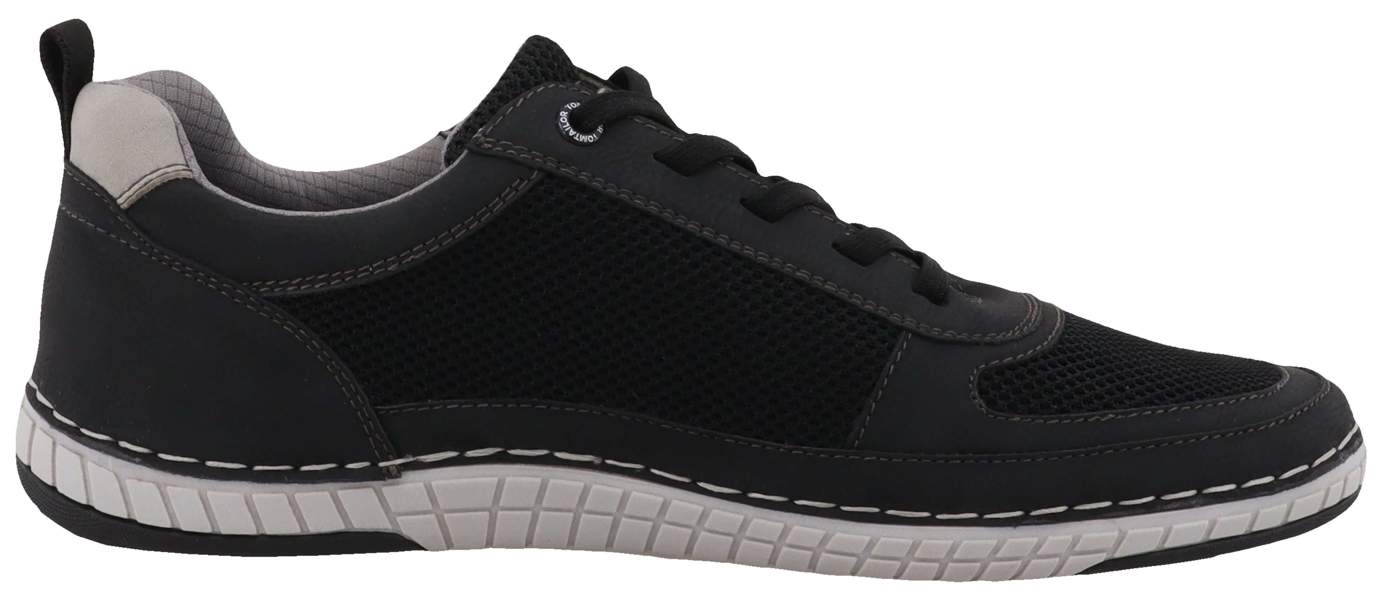 Tom Tailor Sneakers , vrijetijdsschoen, lage schoen, veterschoen met contrast-raamnaad