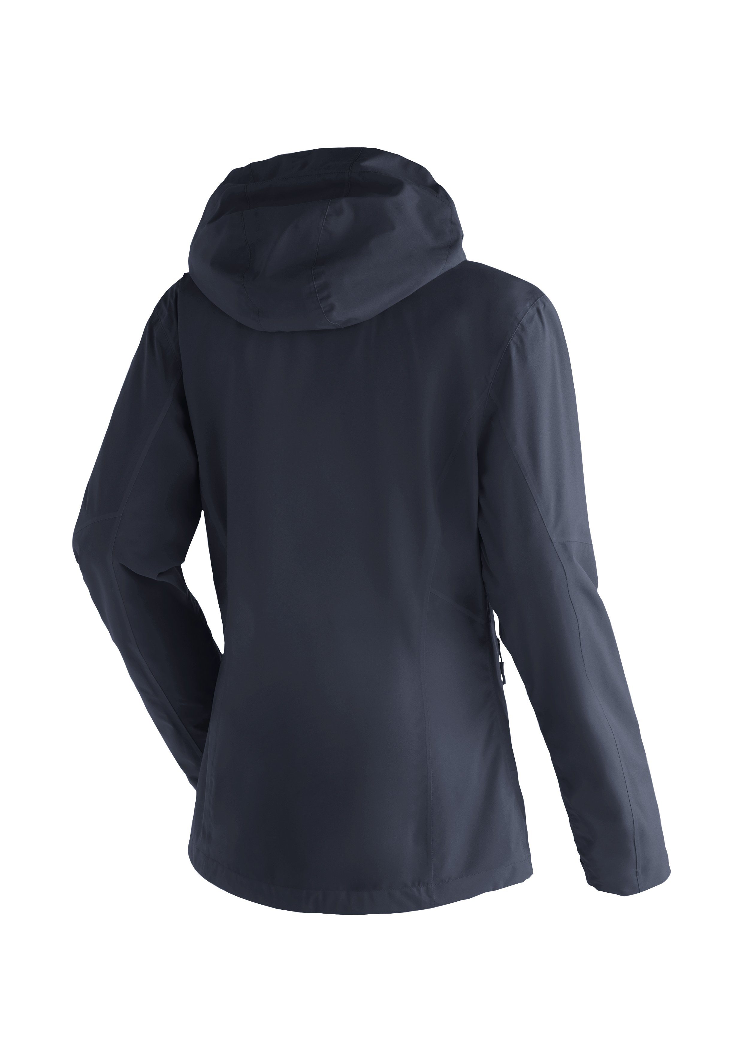 Maier Sports Outdoorjack Metor rec W Dames regenjack met capuchon, waterdicht, 2 buitenzakken, binnenzak