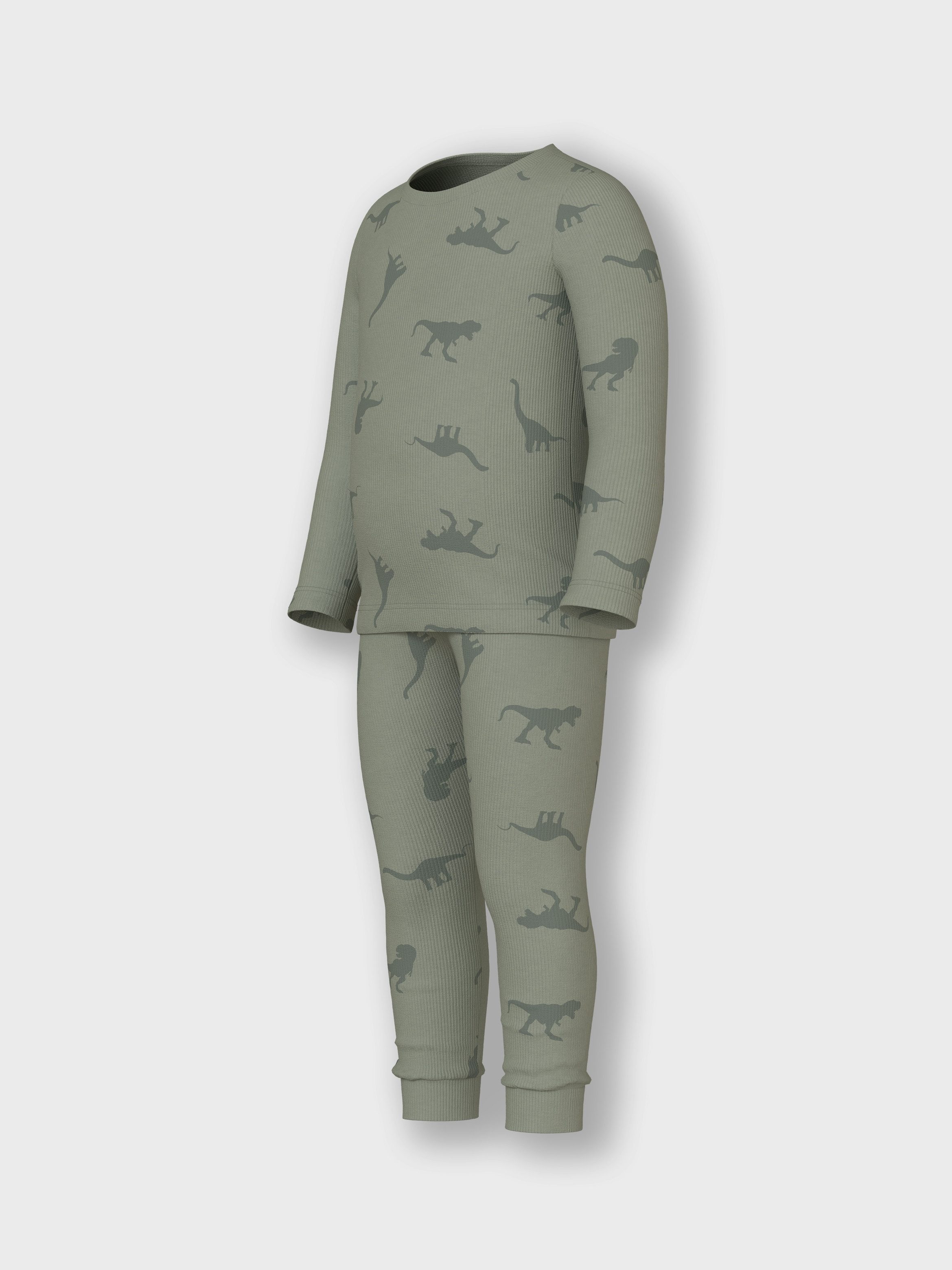 Name It Pyjama NMMNIGHTSET AGAVE GREEN DINO RIB NOOS (set 2-delig)