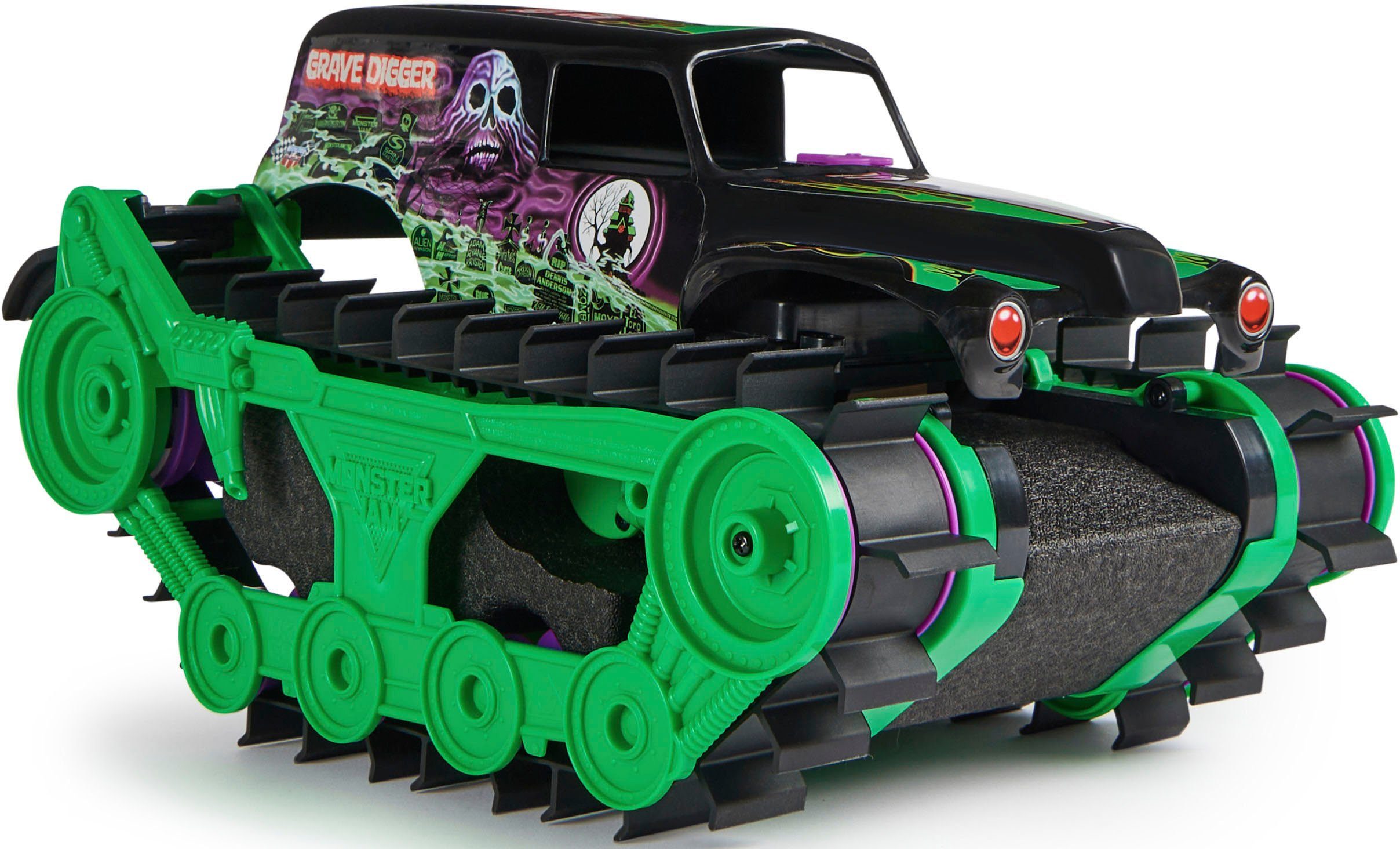 Spin Master Rc-monstertruck Monster Jam - Grave Digger Trax All-terrain, terreinvaardig op de oever en in het water