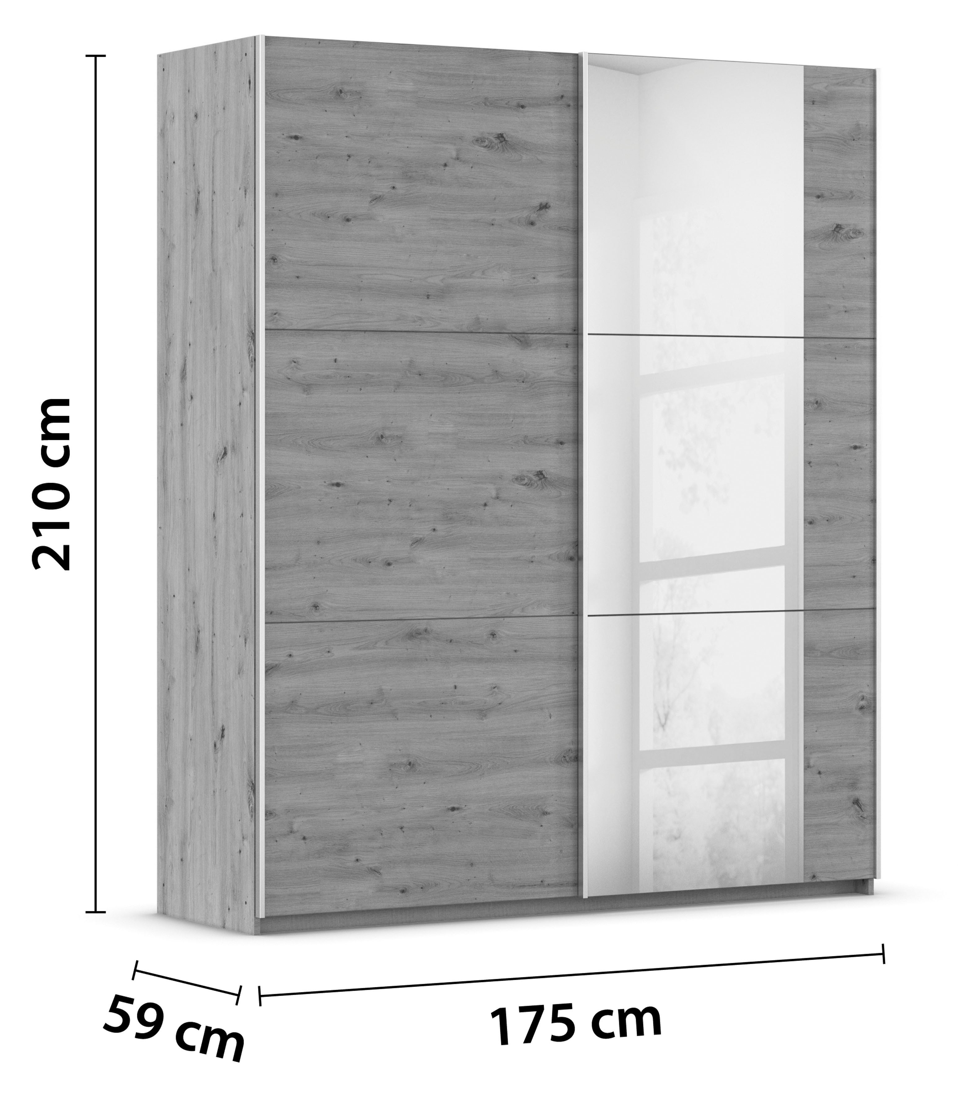 rauch Schuifdeurkast Kledingkast garderobe TOPSELLER AURELIO met 3 uitrustingsvarianten 3 verschillende uitrustingsvarianten handgrepen van metaal made in germany