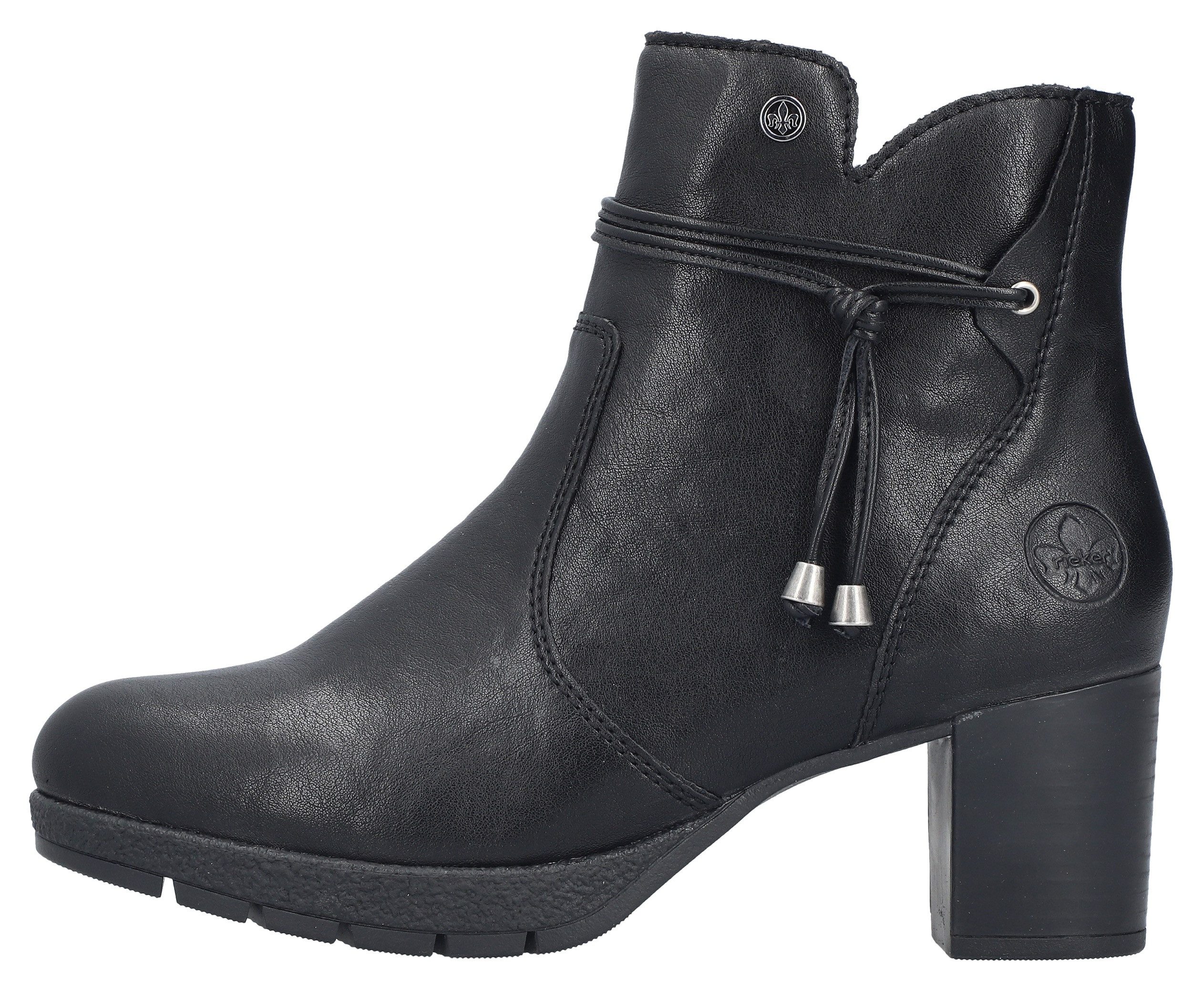Rieker Laarsjes Zakelijke enkellaars, blokhak, boots in smalle vorm