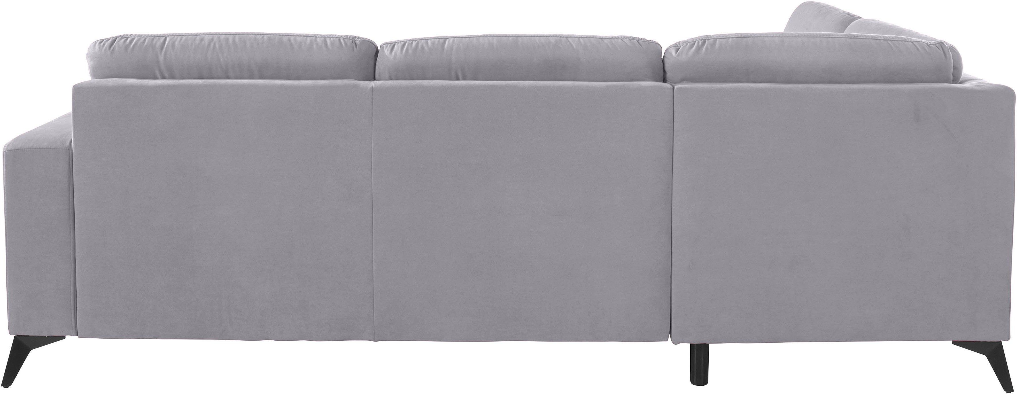 Places of Style Hoekbank Lolland L-vorm Naar keuze met slaapfunctie en bergruimte, ook met afwasbare bekleding