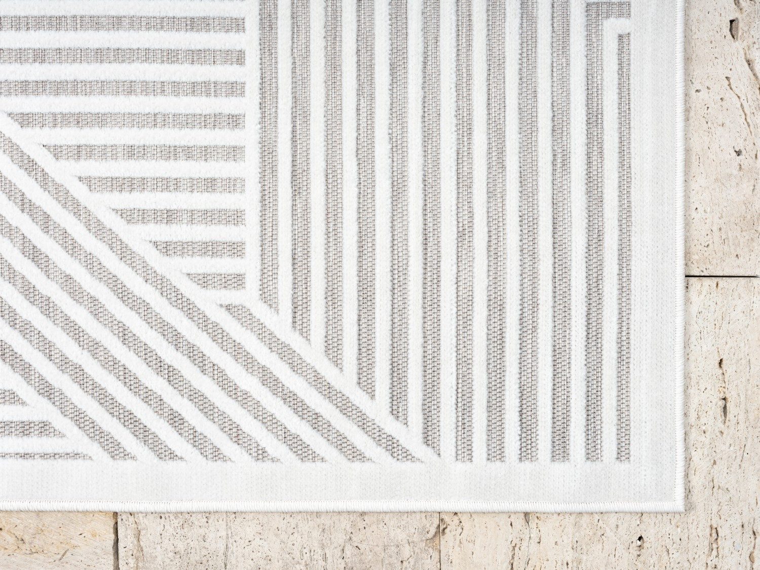 Myflair Möbel & Accessoires Vloerkleed Vill voorraadopruiming modern ontwerp, hoog-laag effect, geschikt voor buiten, balkon, terras