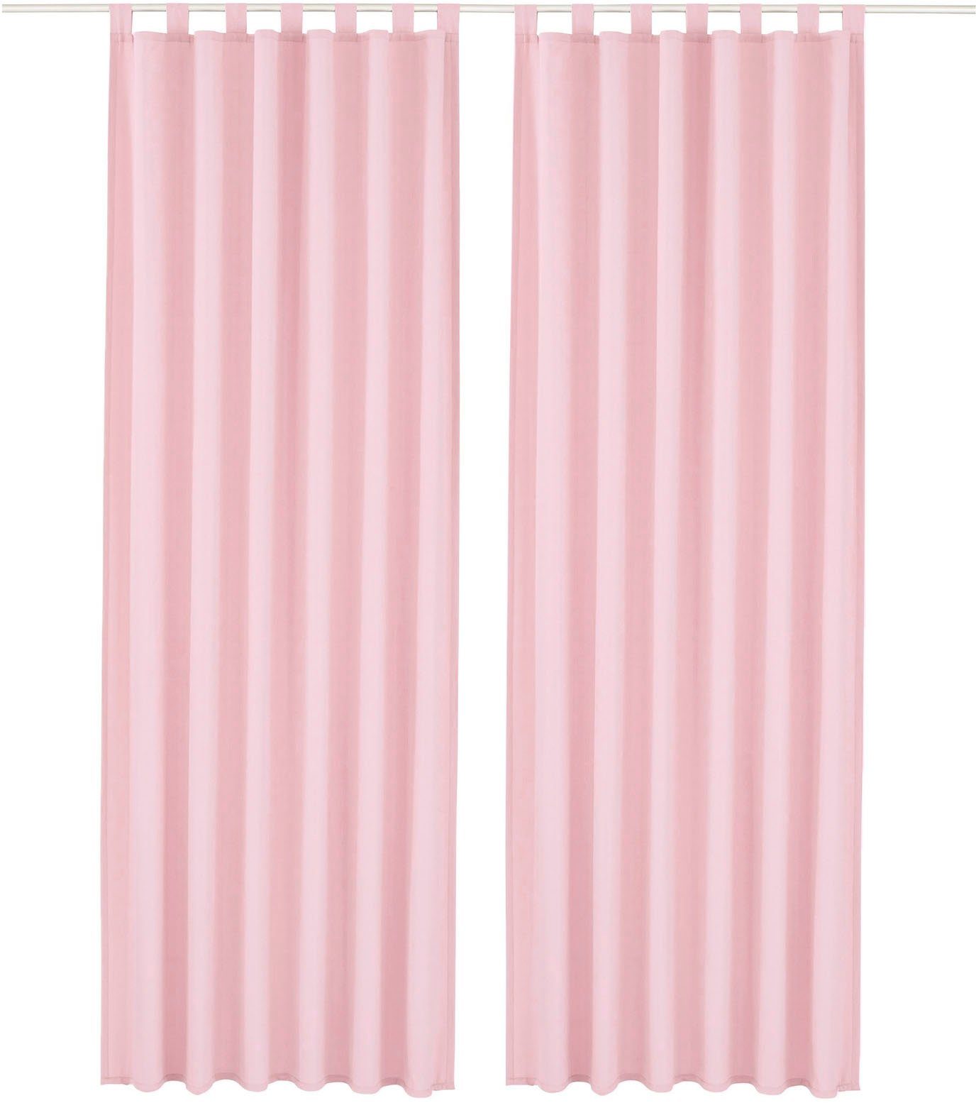 Home affaire Gordijn Parry set van 2, ondoorzichtig, monochroom, basic (2 stuks)