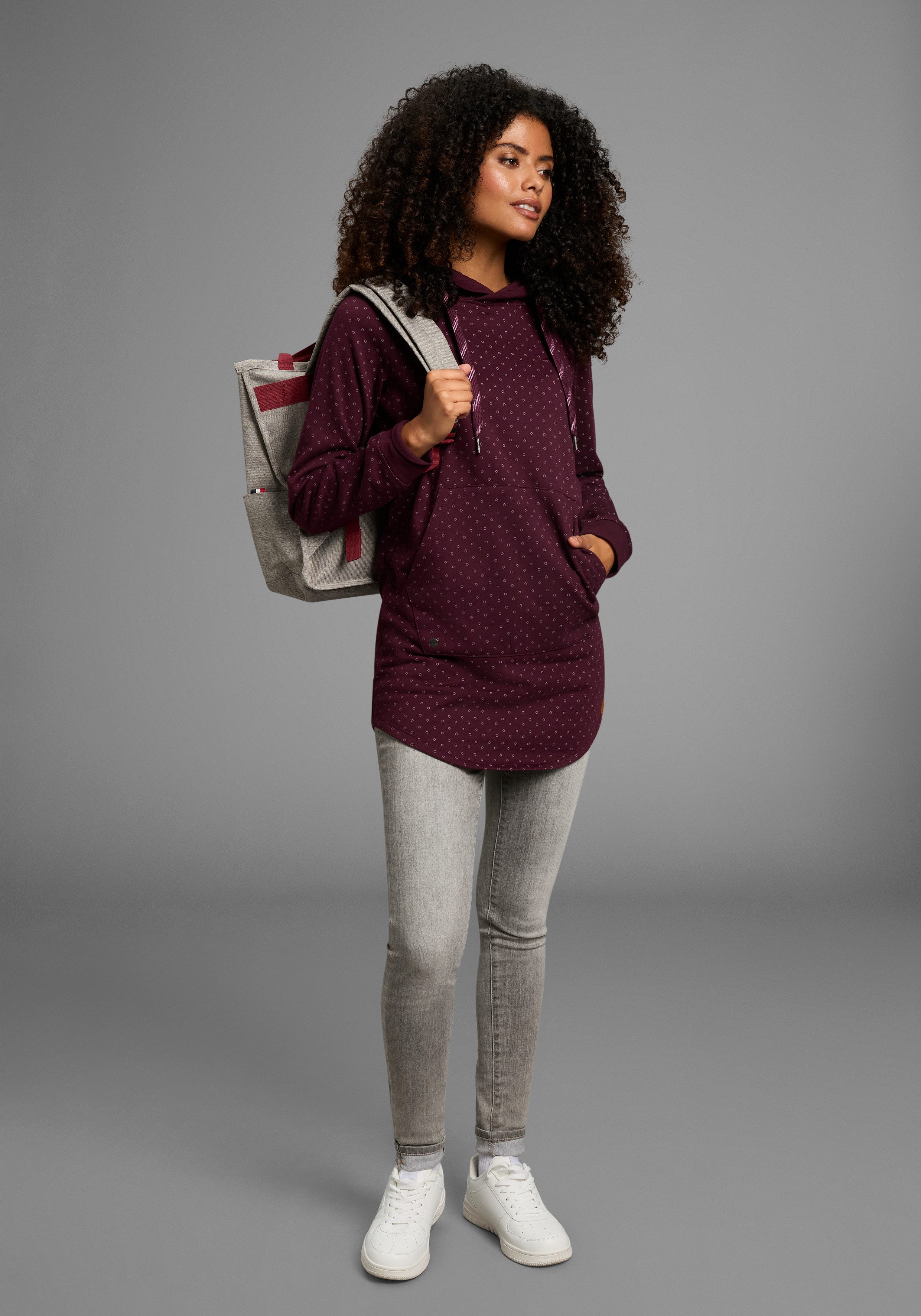 KangaROOS Lang sweatshirt met een subtiel patroon