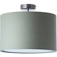 luettenhuett plafondlamp luechte plafondlamp met stoffen kap grijs - groen, ø 40 cm, hoogte 32 cm grijs