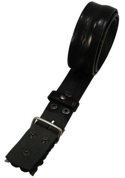RETTUNGSRING by showroom 019° Leren riem met verwisselbare sluiting "bloem met strass", 4cm