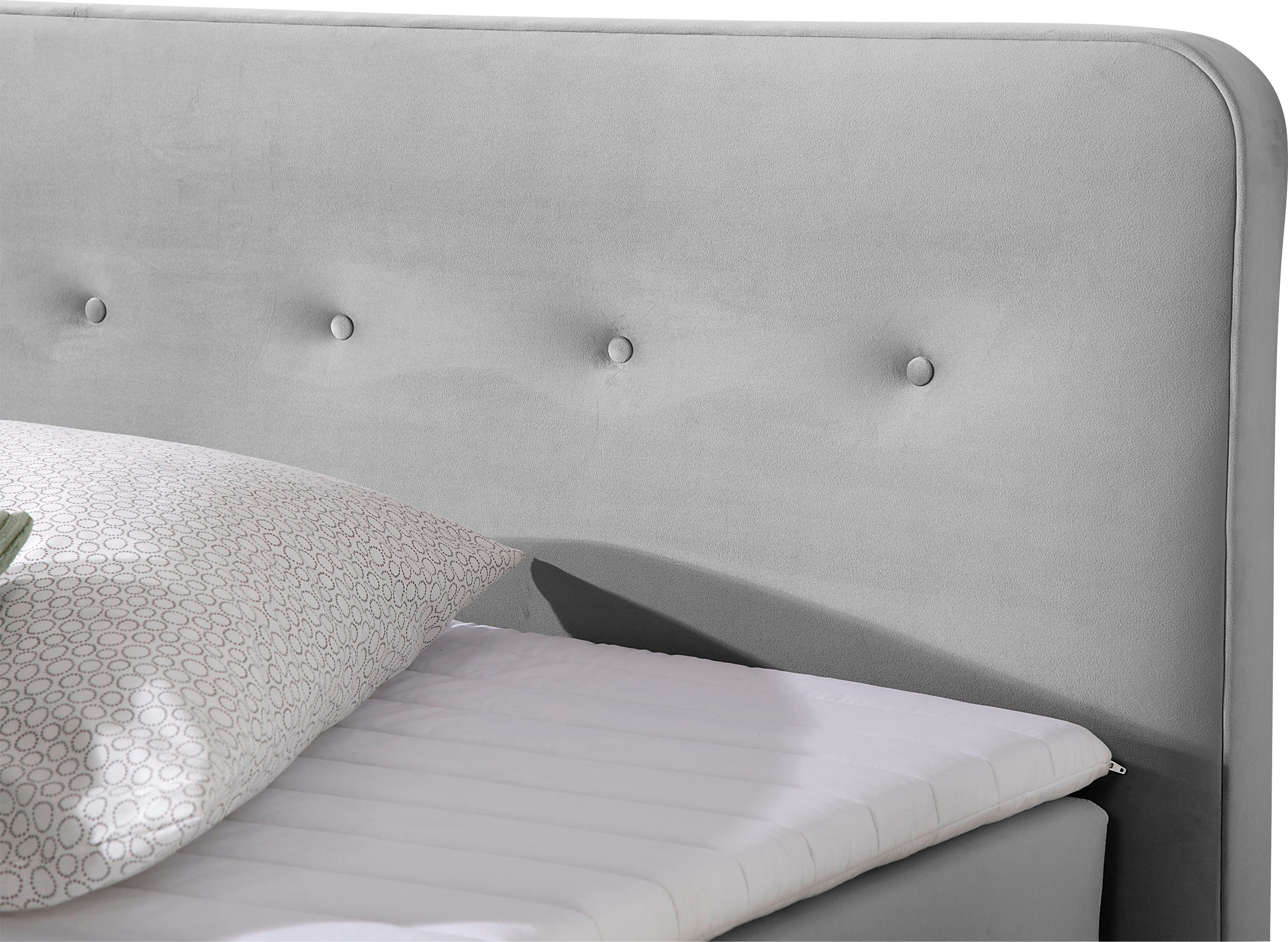 Home affaire Boxspring Fargo inclusief topper, in 3 soorten matrassen, in fluweel of structuurstof