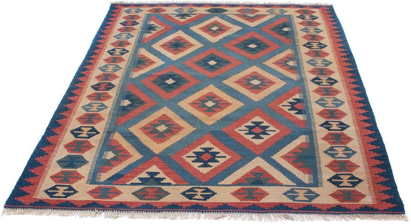 morgenland Wollen kleed Kelim Fars Nomadisch 168 x 112 cm Omkeerbaar tapijt
