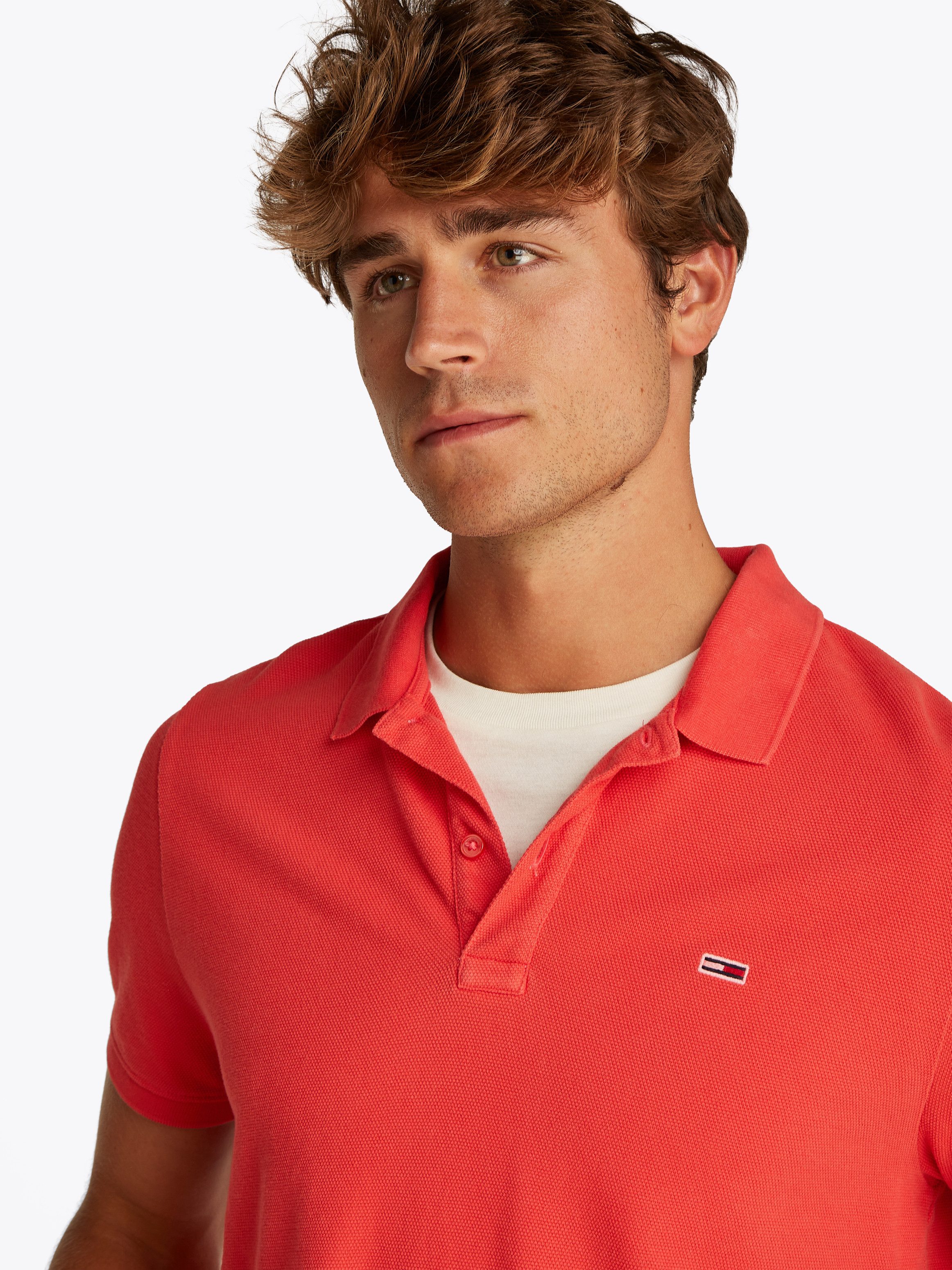 TOMMY JEANS Poloshirt TJM SLIM ESSENTIAL GD POLO SS