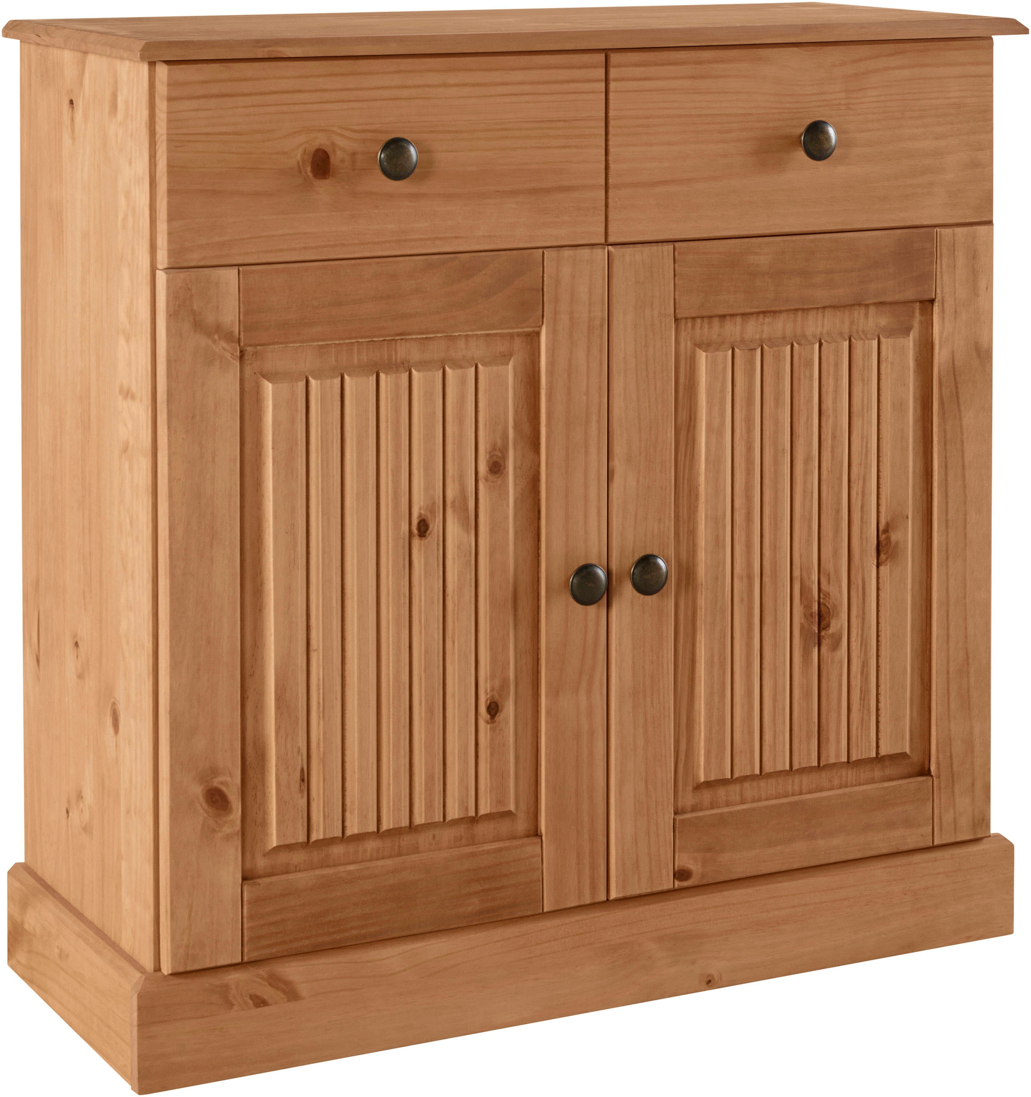 Home affaire Dressoir Liotta Commode met verstelbare inlegplank, massief dennenhout