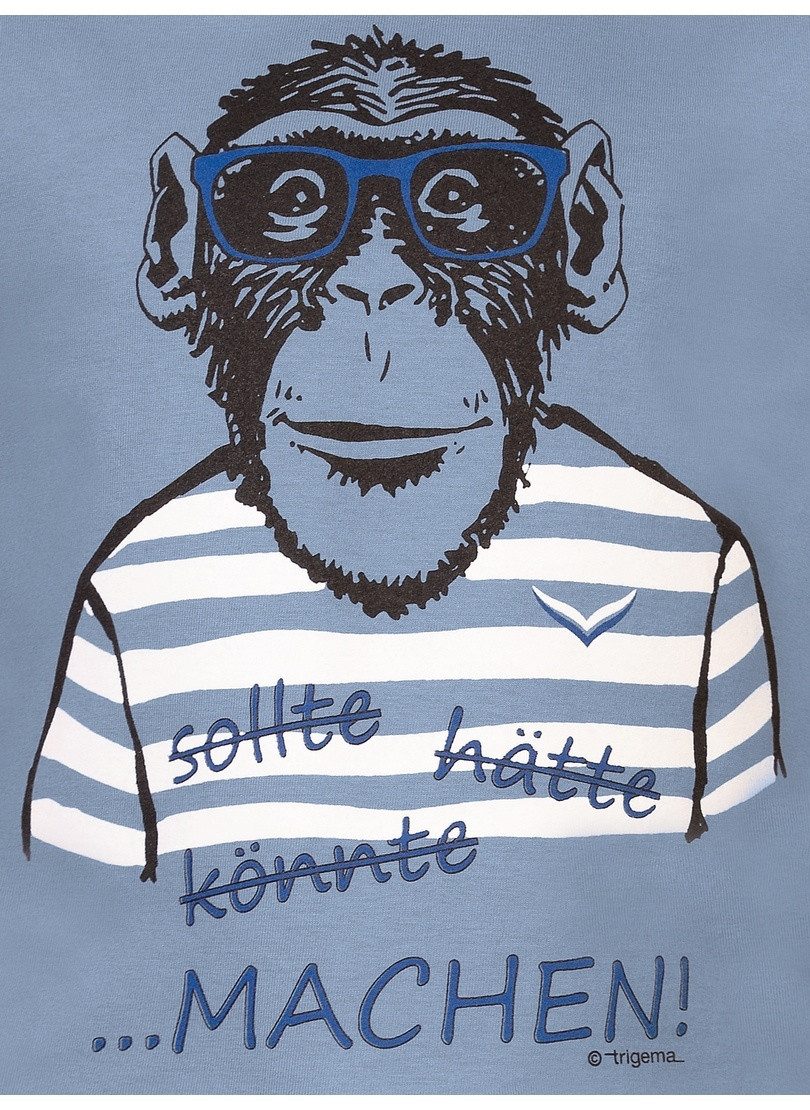 Trigema T-shirt TRIGEMA T-shirt met grote apenprint (1-delig)