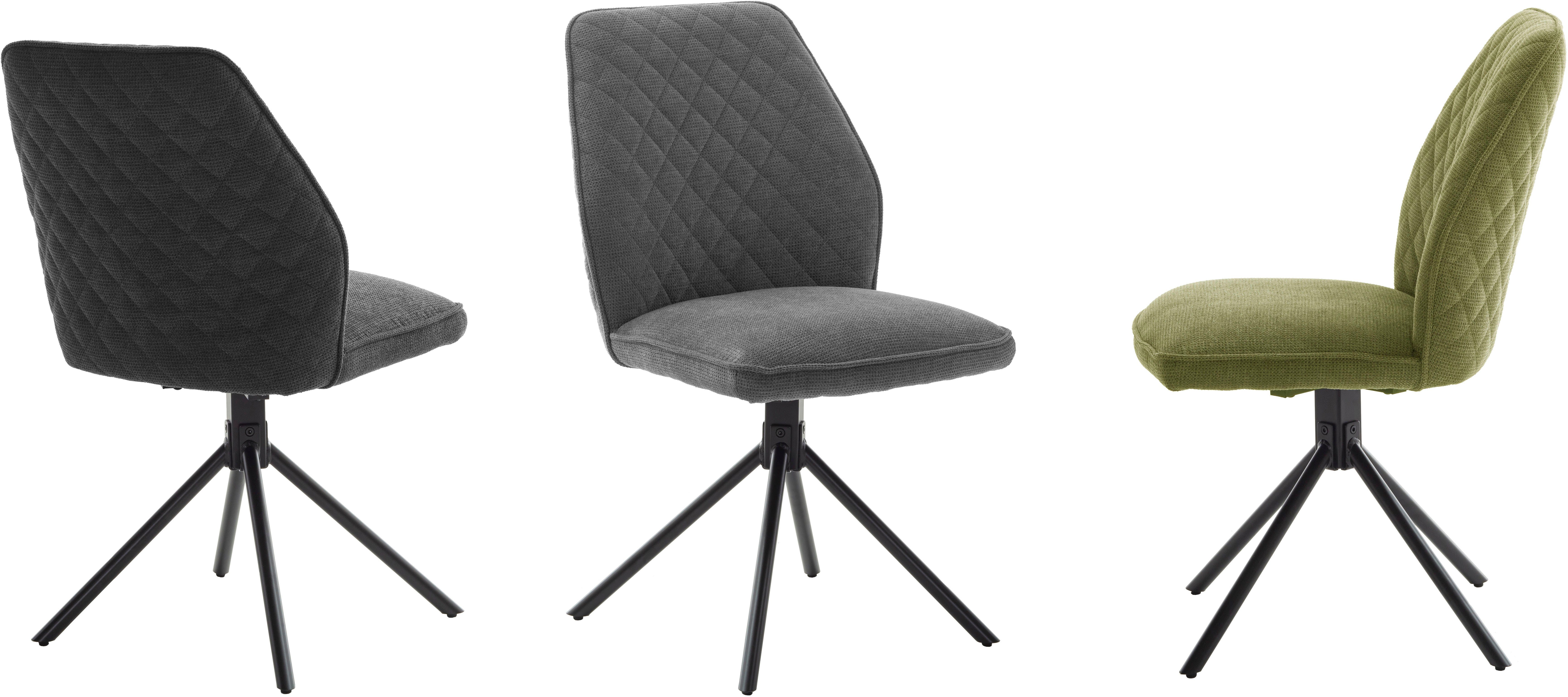MCA furniture Eetkamerstoel ACANDI (2-pack), draaibaar 180°, zithoogte ca. 50 cm, belastbaarheid 120 kg
