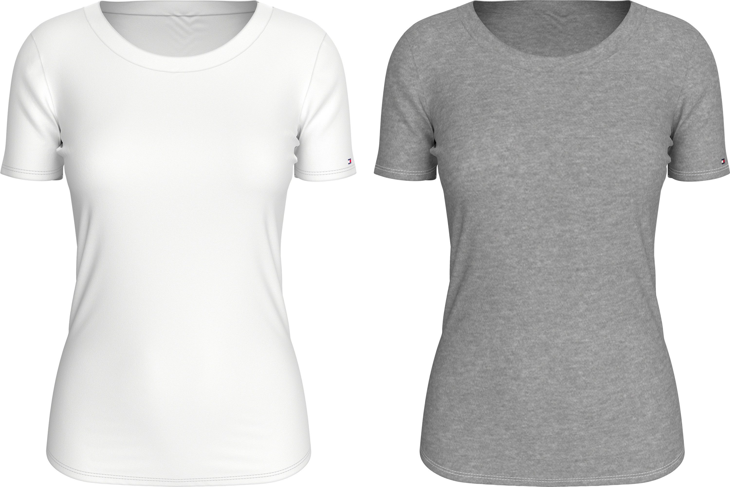 Tommy Hilfiger Underwear T-shirt met geborduurd logo (set, 2-delig, 2 stuks)