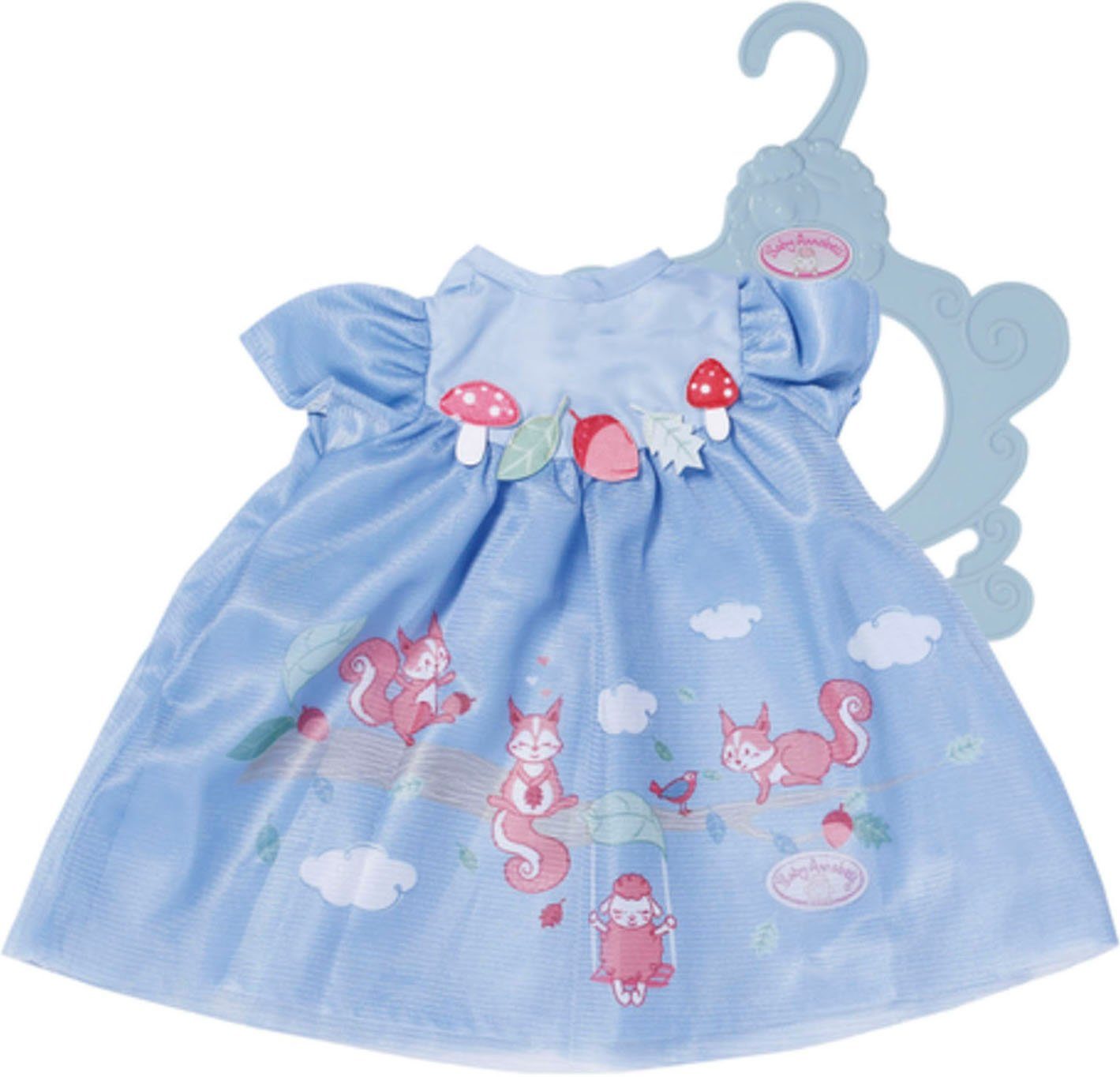 Baby Annabell Poppenkleding Jurk blauw eekhoorntje, 43 cm