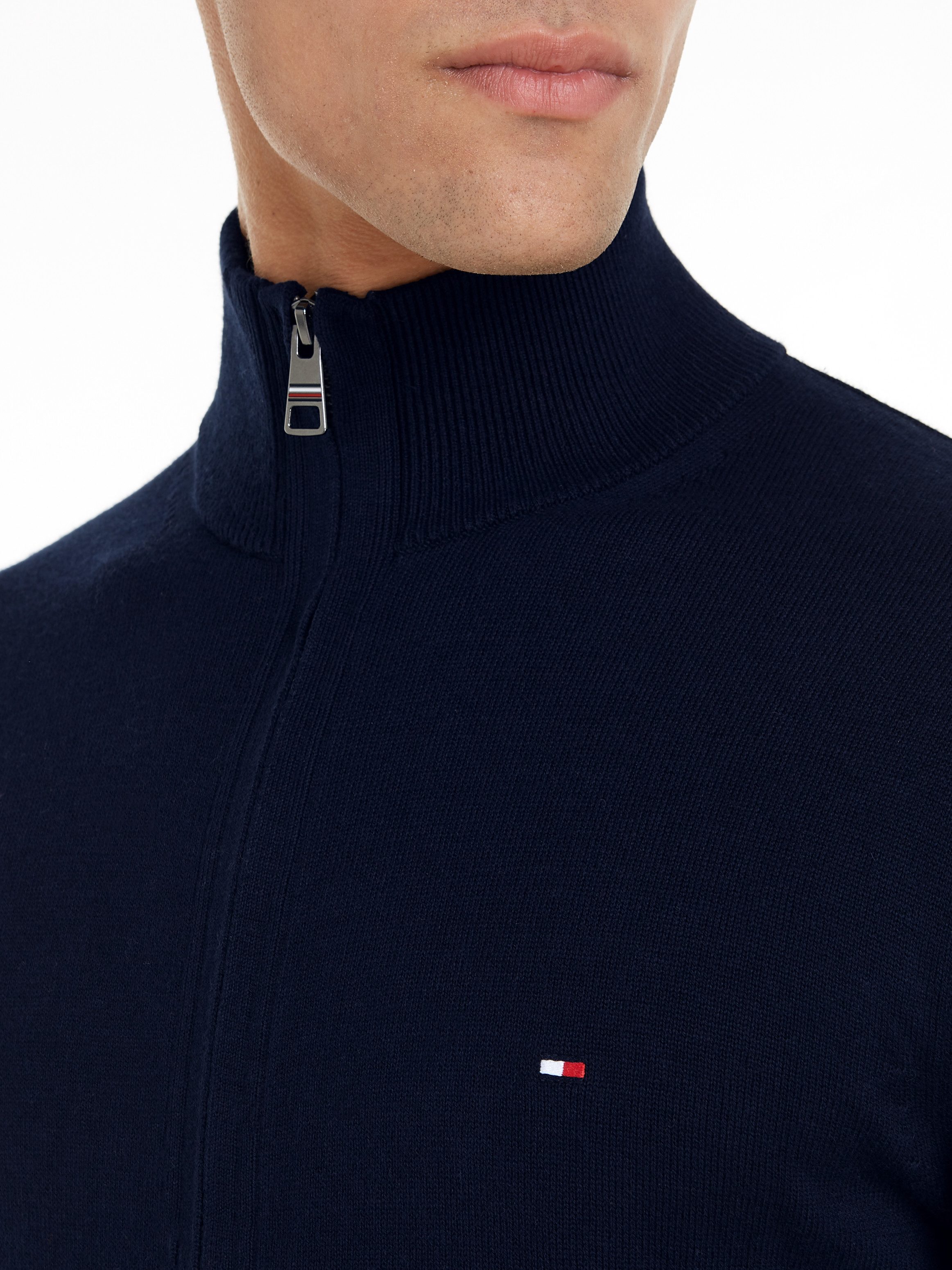 Tommy Hilfiger Cardigan PIMA ORG CTN CASHMERE ZIP THRU