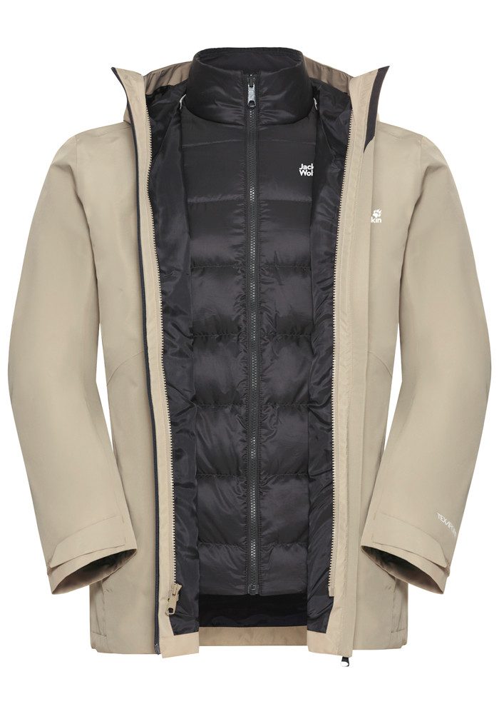 Jack Wolfskin Functioneel 3-in-1-jack ICECAPE 3IN1 DOWN JKT M RDS