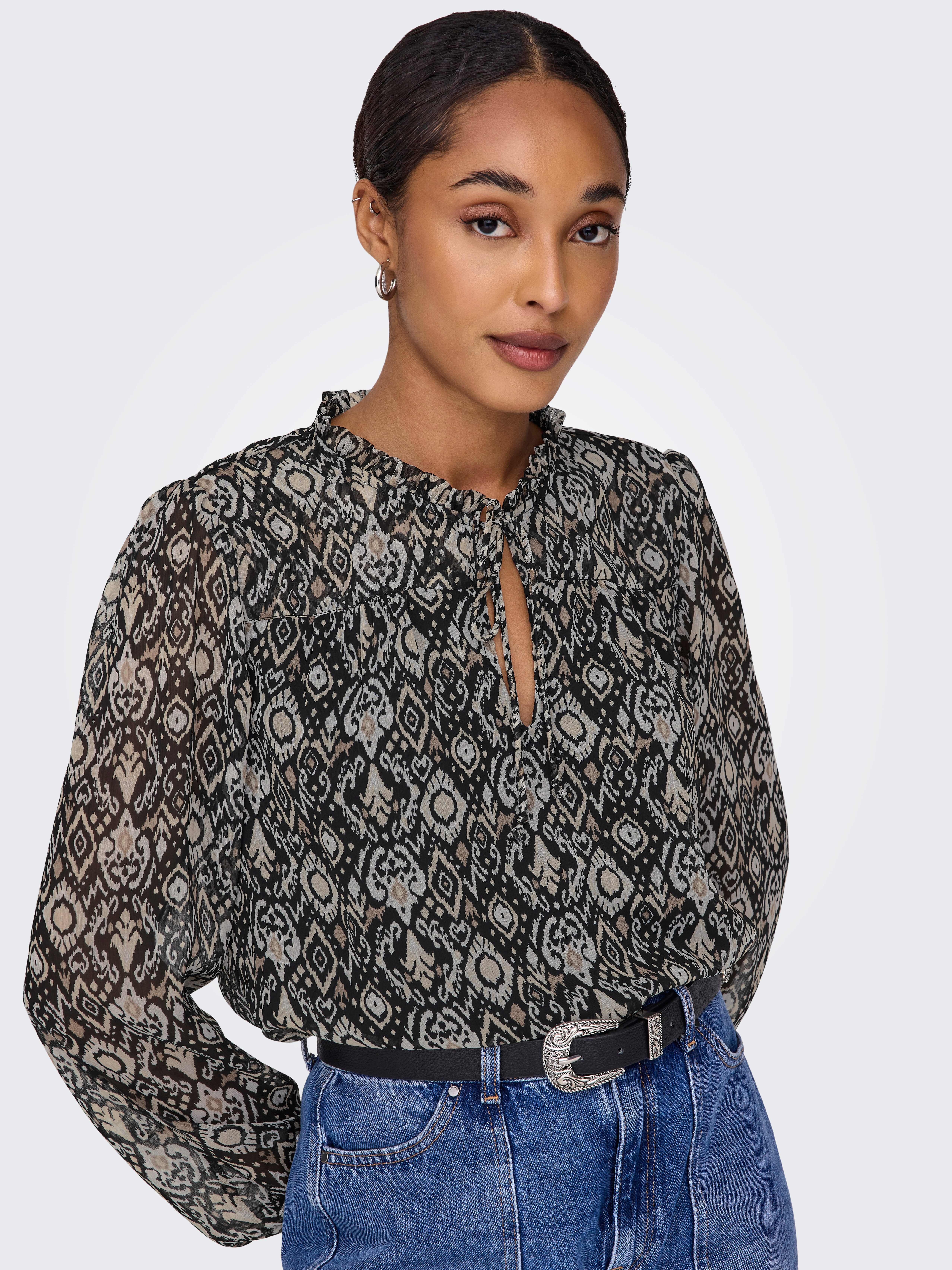 Only Chiffon blouse ONLDITSY L S BLOUSE WVN