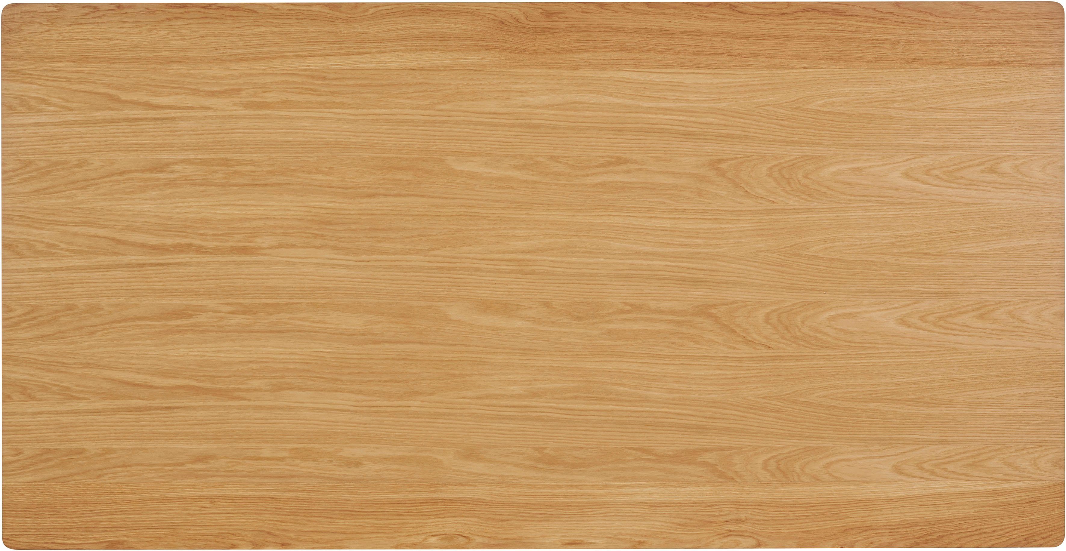 OTTO products Eettafel Flemming Massief eikenhout, 175 cm of 225 cm, elegant gewelfd tafelblad