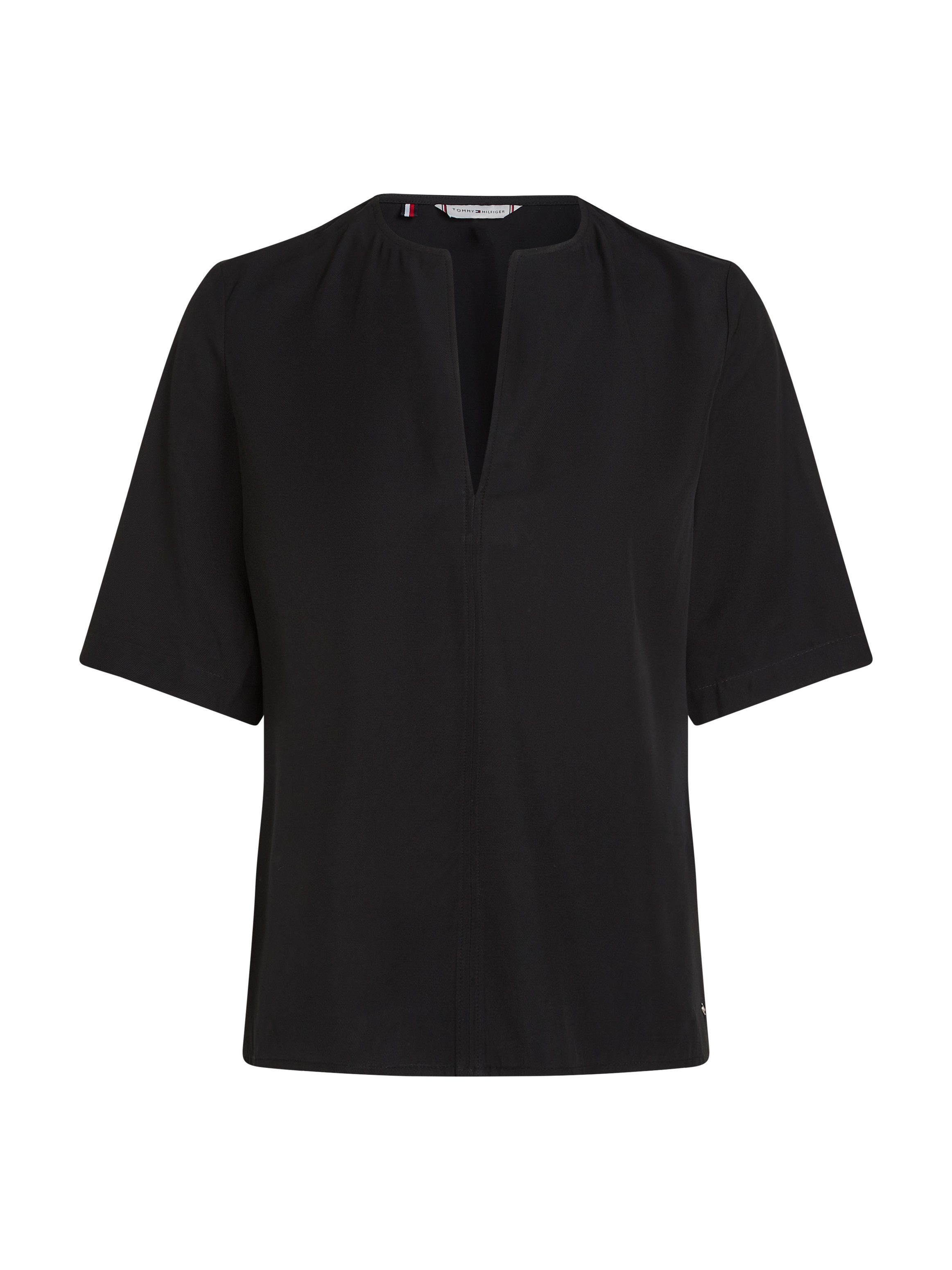 Tommy Hilfiger Klassieke blouse VISCOSE REGULAR V-NECK SS BLOUSE