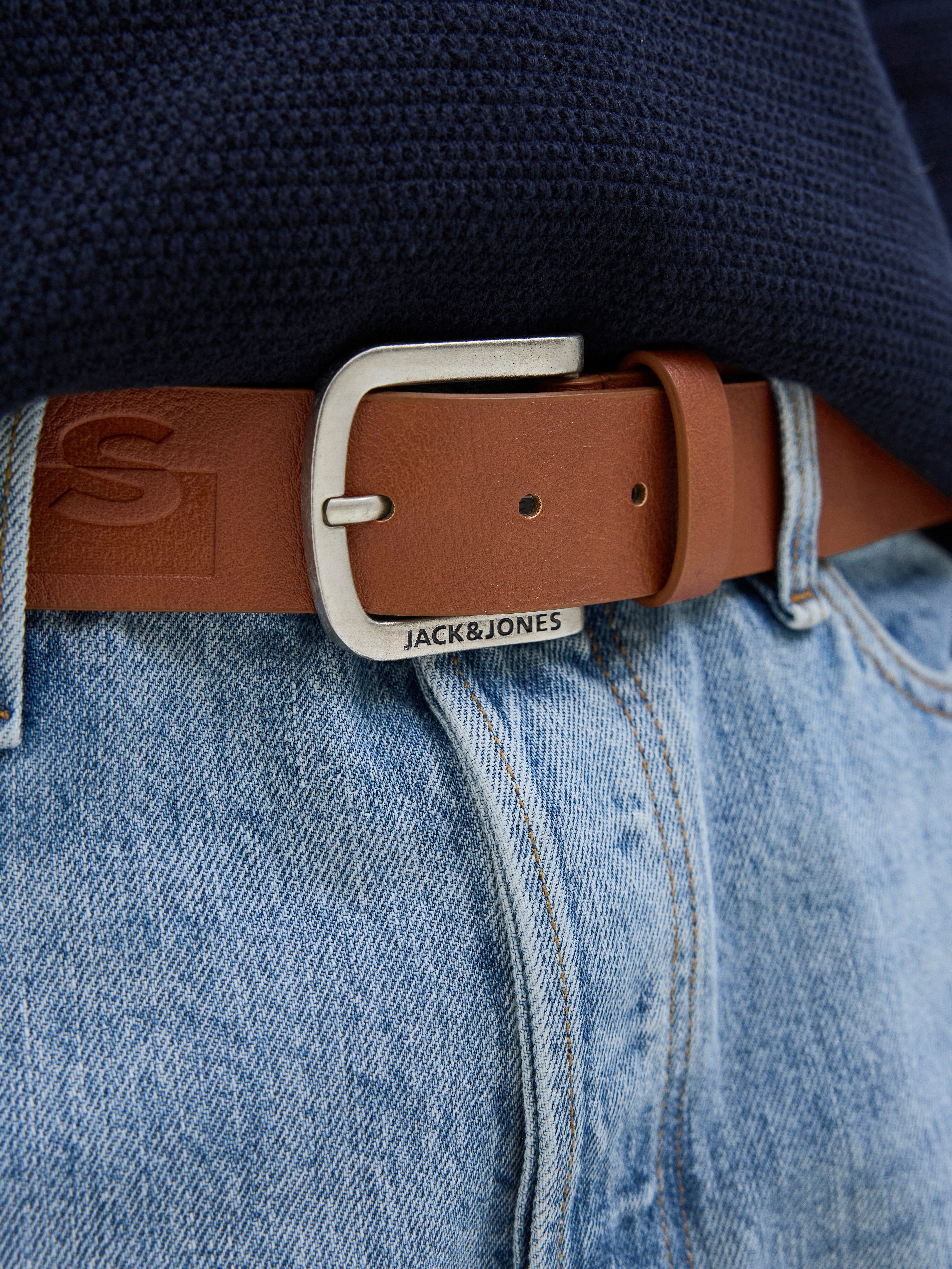 Jack & Jones Leren riem JACHARRY BELT NOOS