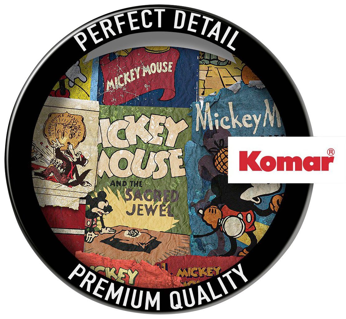 Komar Vliesbehang Zelfklevend vlies - Mickey Head Billboard - Afmeting 125 x 125 cm (1 stuk)