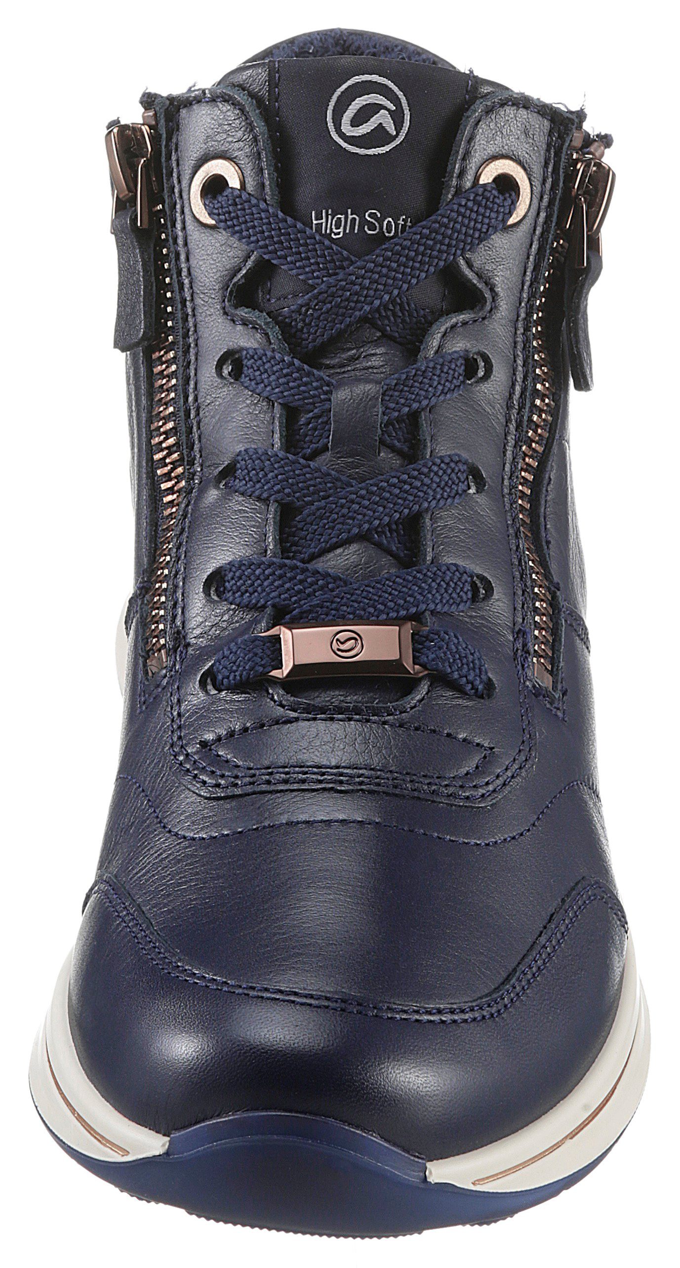 Ara Hoge veterschoenen OSAKA met rits aan beide zijden, g-breedte