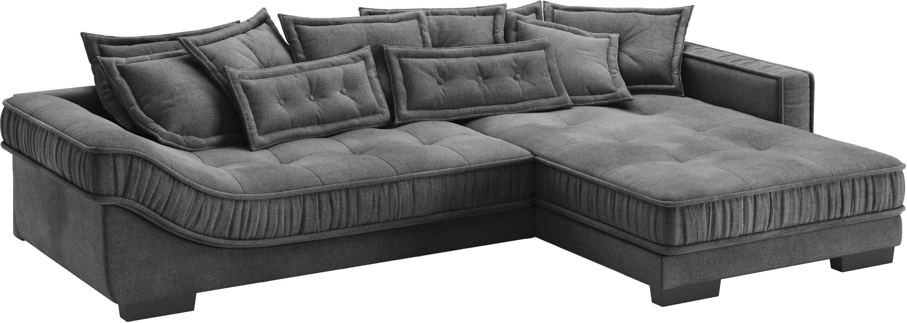 Mr. Couch Hoekbank Diwan II DuraFlex L-vorm DuraFlex koudschuim bekleding, tot 140 kg, 4 bekledingskwaliteiten zwart, hoekbanken, mega-Recamiere