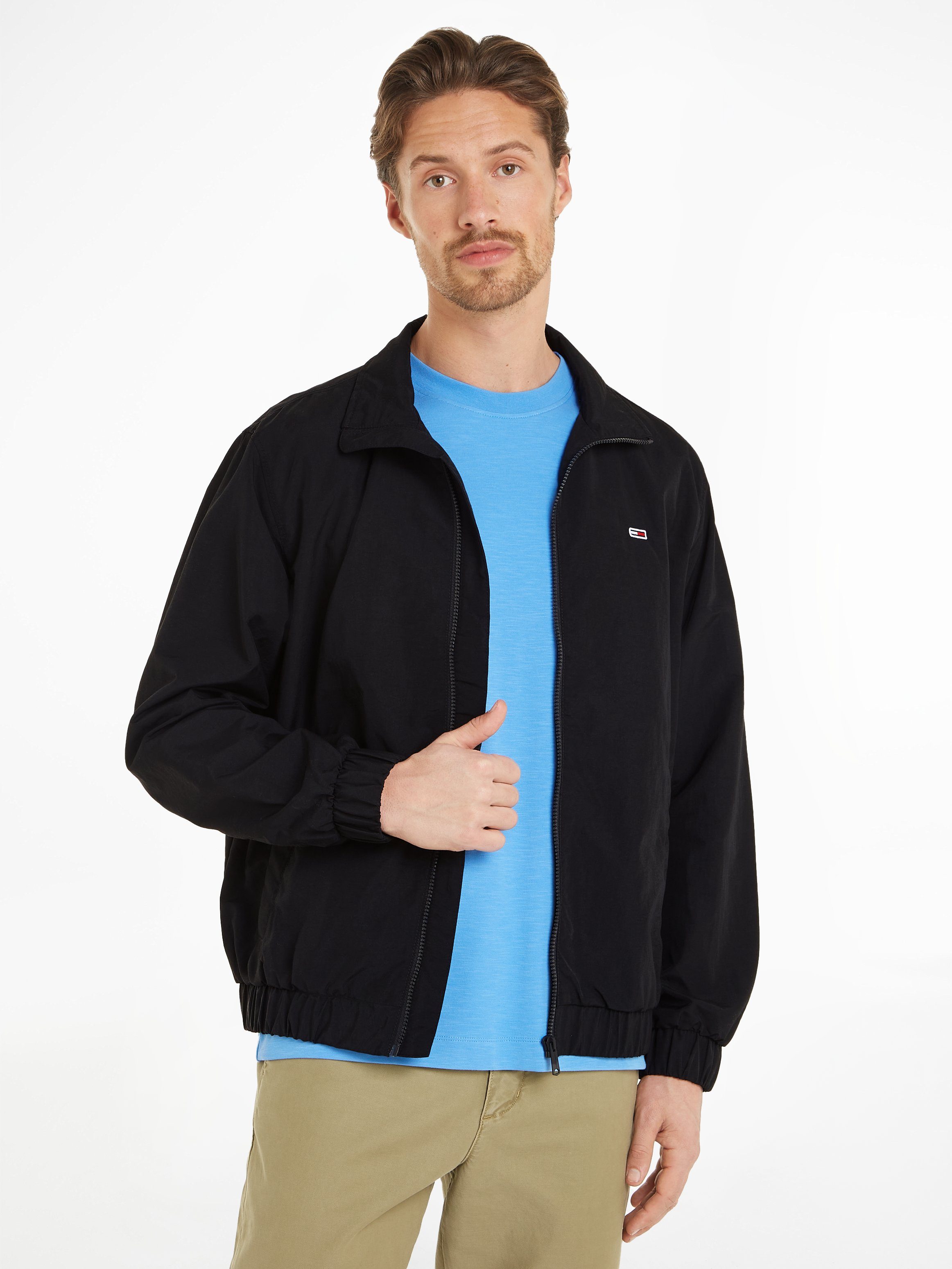 TOMMY JEANS Kort jack TJM ESSENTIAL JACKET EXT Bomberjack met staande kraag heren jassen maat M zwart