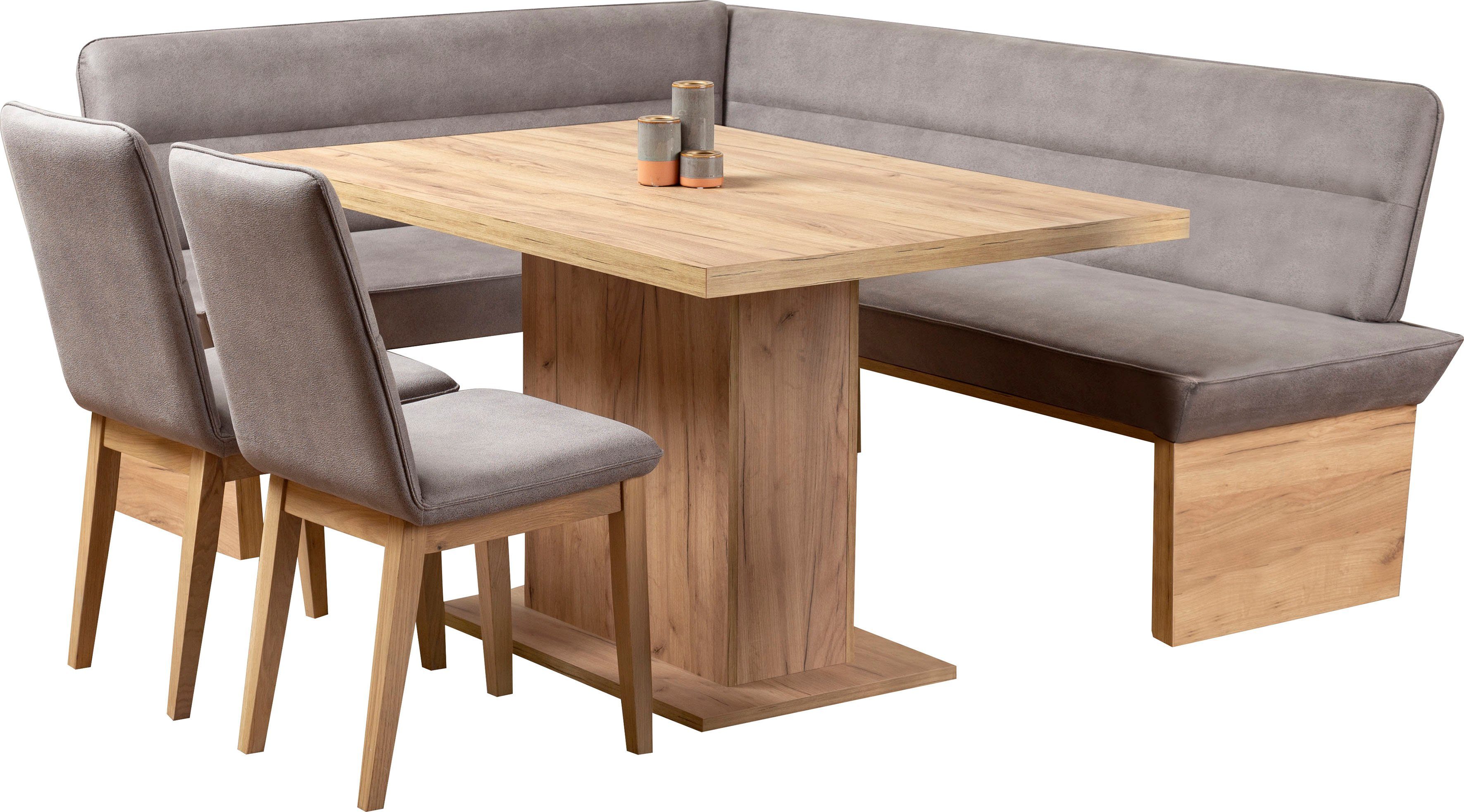 Home affaire Eethoek Beluna + Cross eethoek zitgroep hoekbank keukenbank BESTSELLER (set, 4-delig)