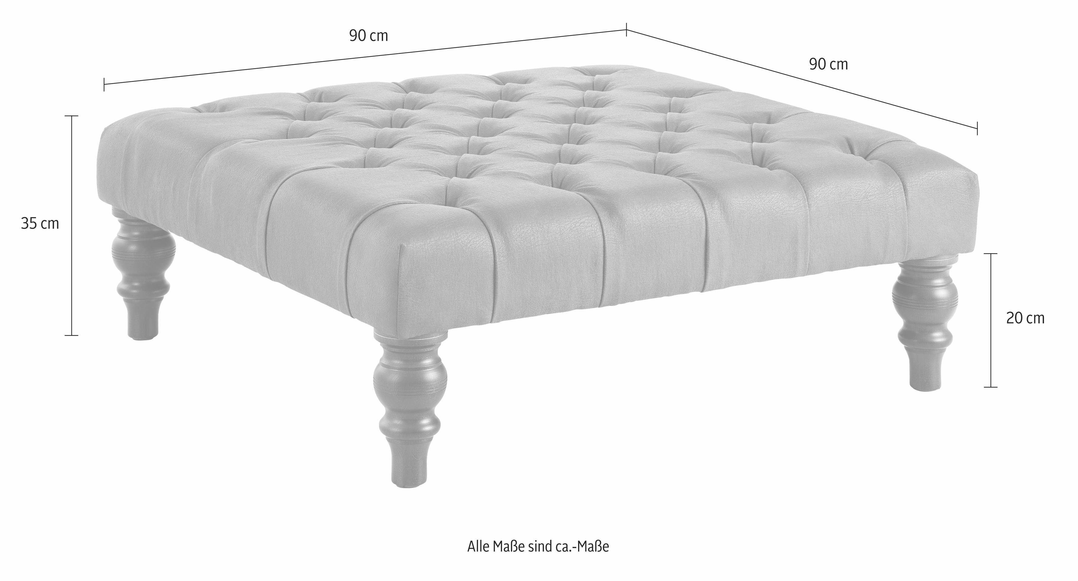 Home affaire Hocker CHESTERFIELD met knoopsluiting, ook in leer