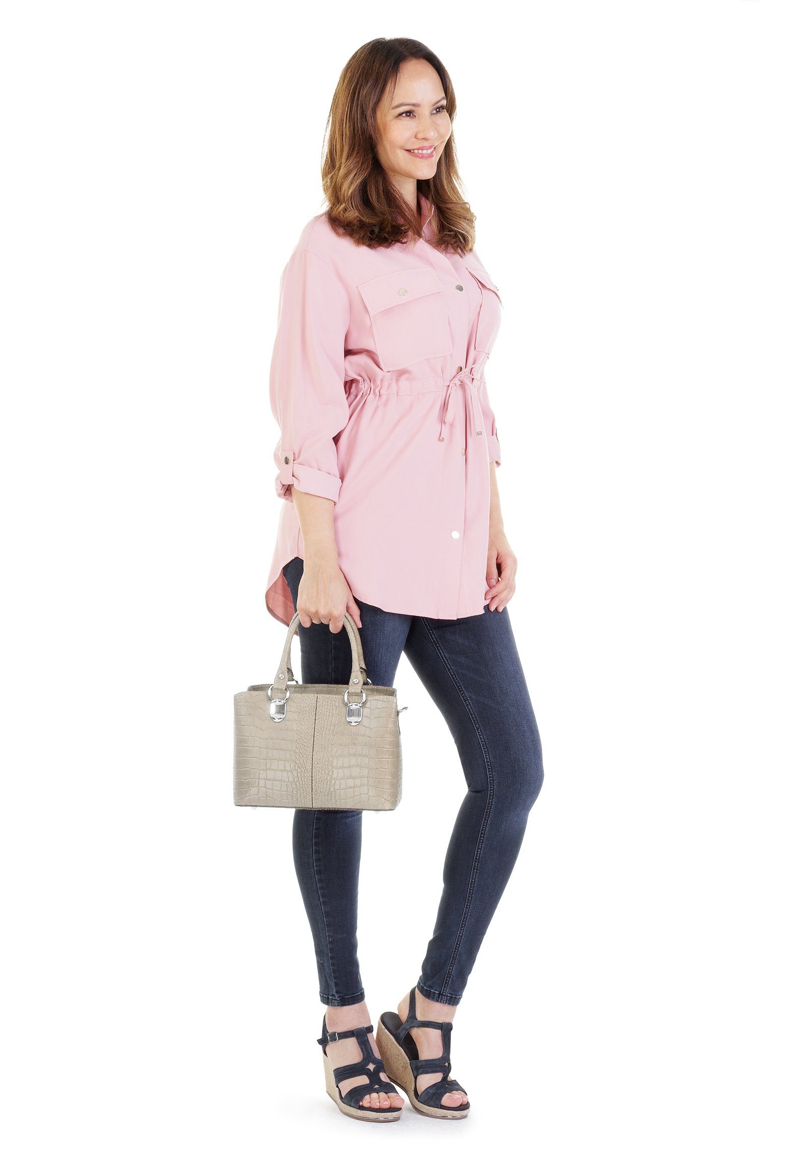Cluty Schoudertas echt leer, made in italy