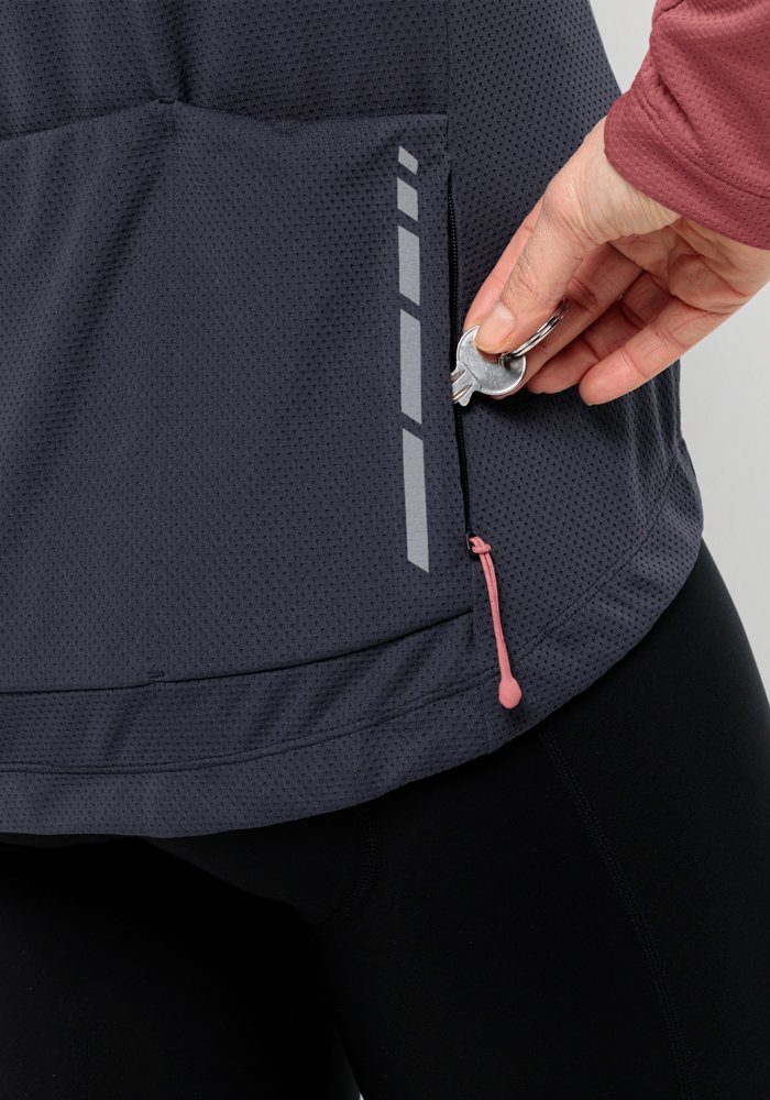 Jack Wolfskin Fietsjack MOROBBIA FZ L/S W