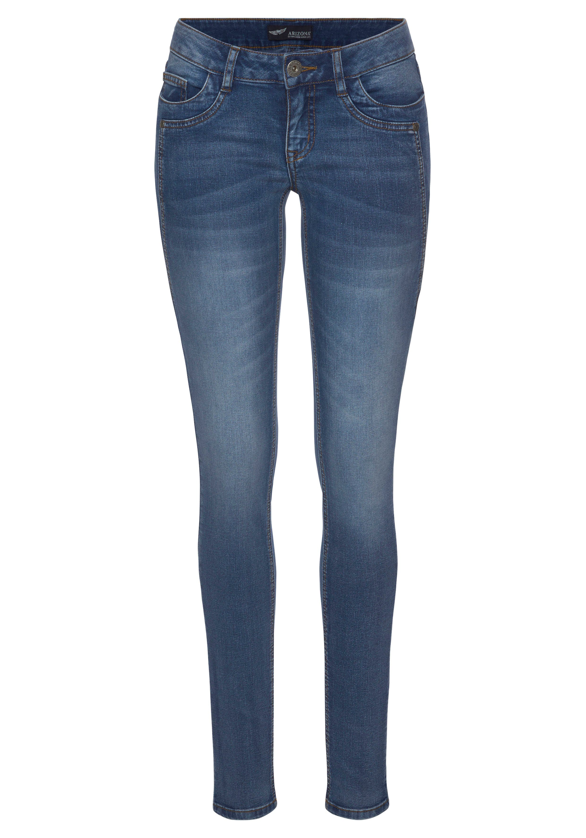 Arizona Skinny fit jeans Met geren extra-strakke been snit, lage taille