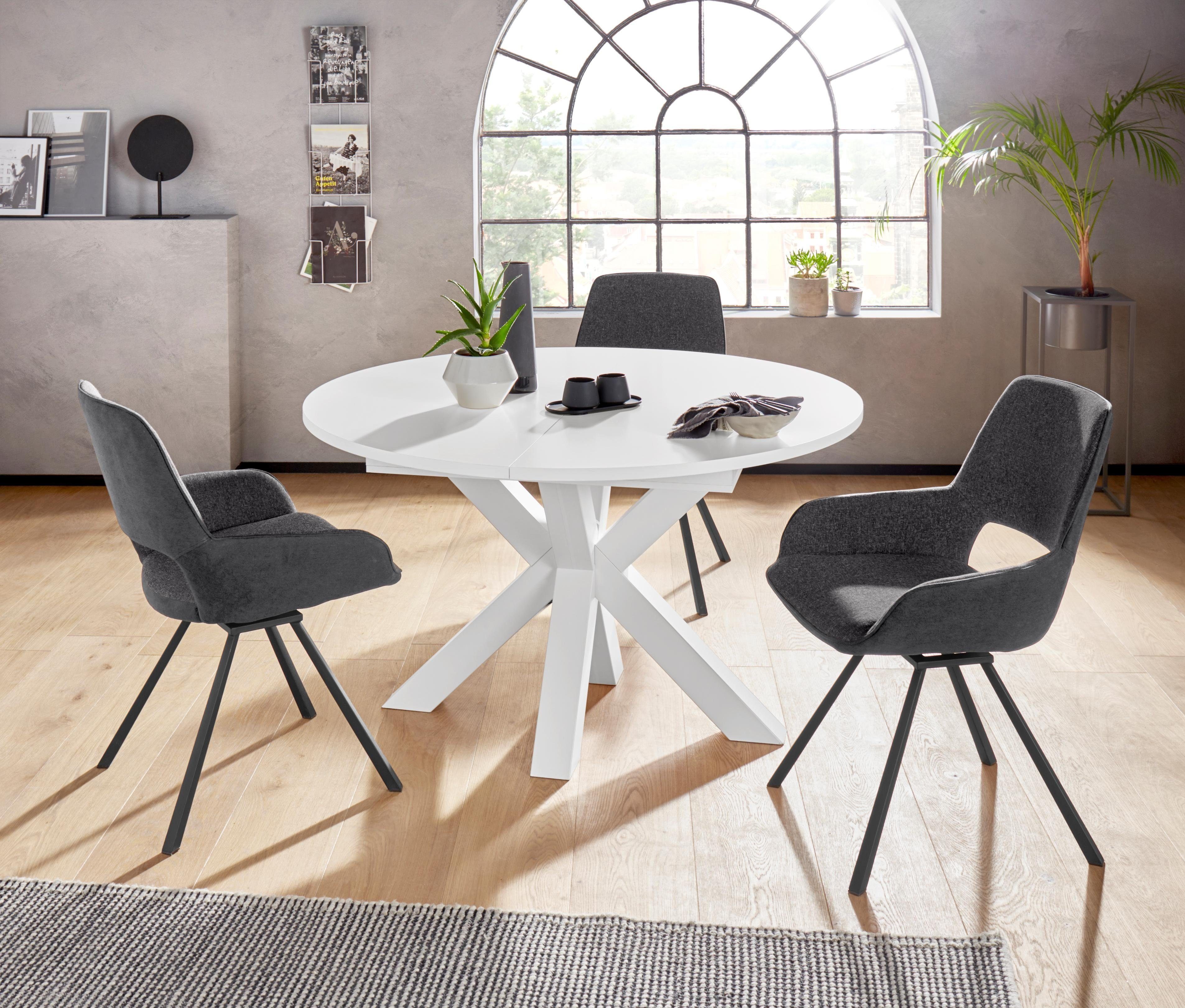 MCA furniture Stoel met 4 poten Parana Stoel belastbaar tot 120 kg (2 stuks)