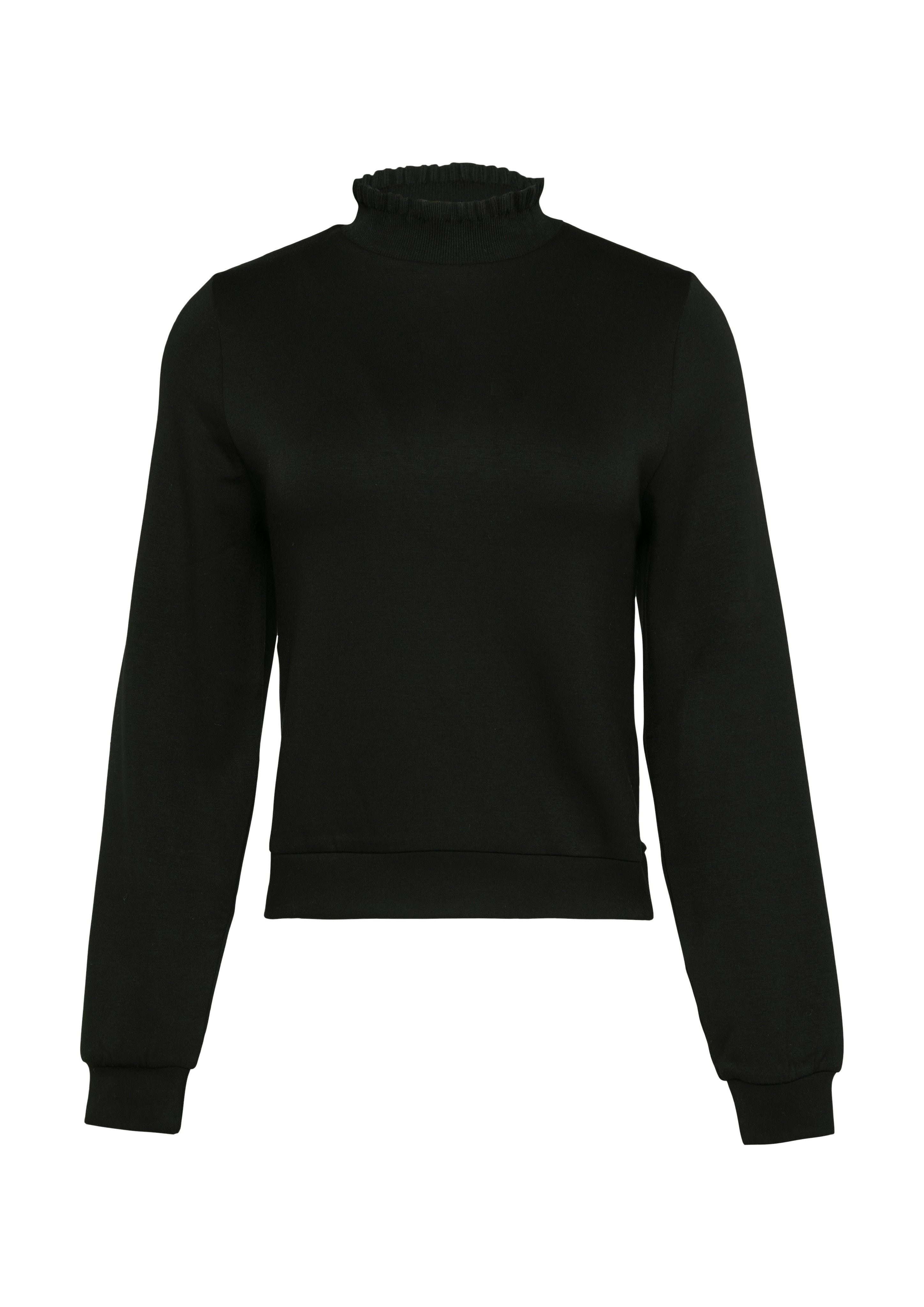 Q S designed by Sweatshirt met gegolfde kraag