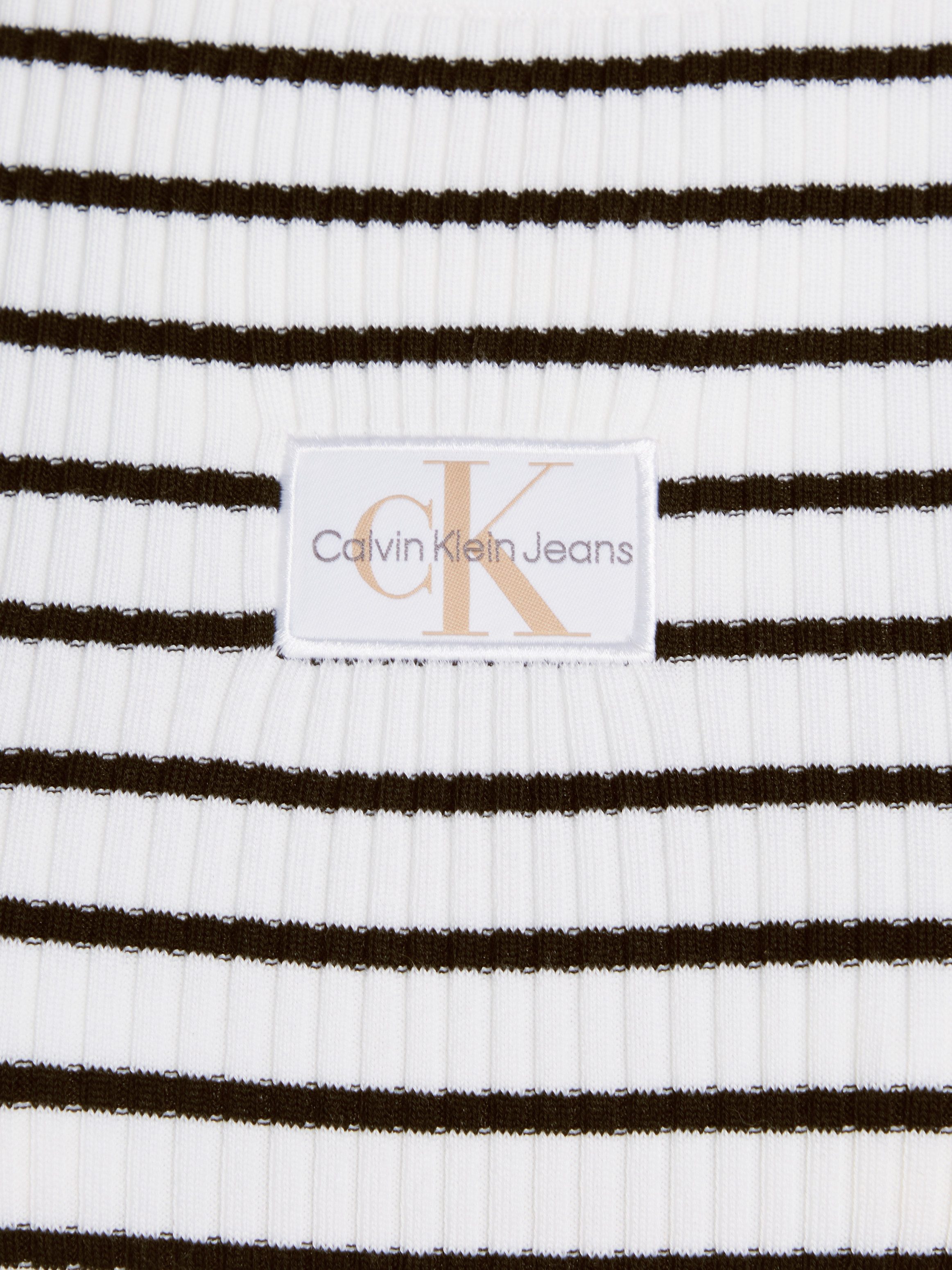 Calvin Klein Trui met ronde hals WOVEN LABEL TIGHT SWEATER