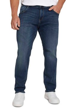 tom tailor men plus straight jeans lichte slijtage-effecten blauw