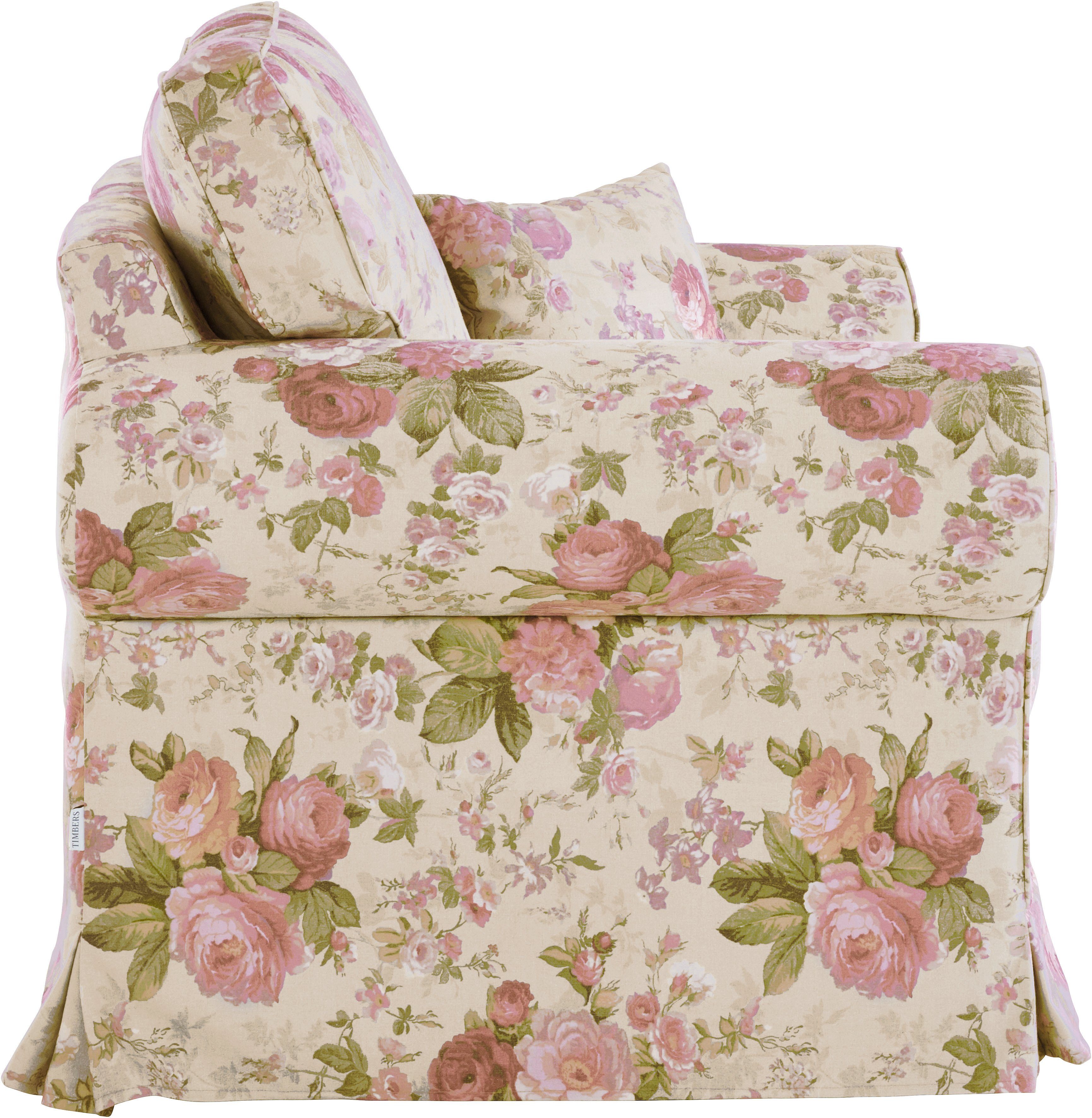Home affaire Fauteuil Shadmoor Hoezen-look, in uni of met bloemenprint, passend bij de Shadmoor-serie