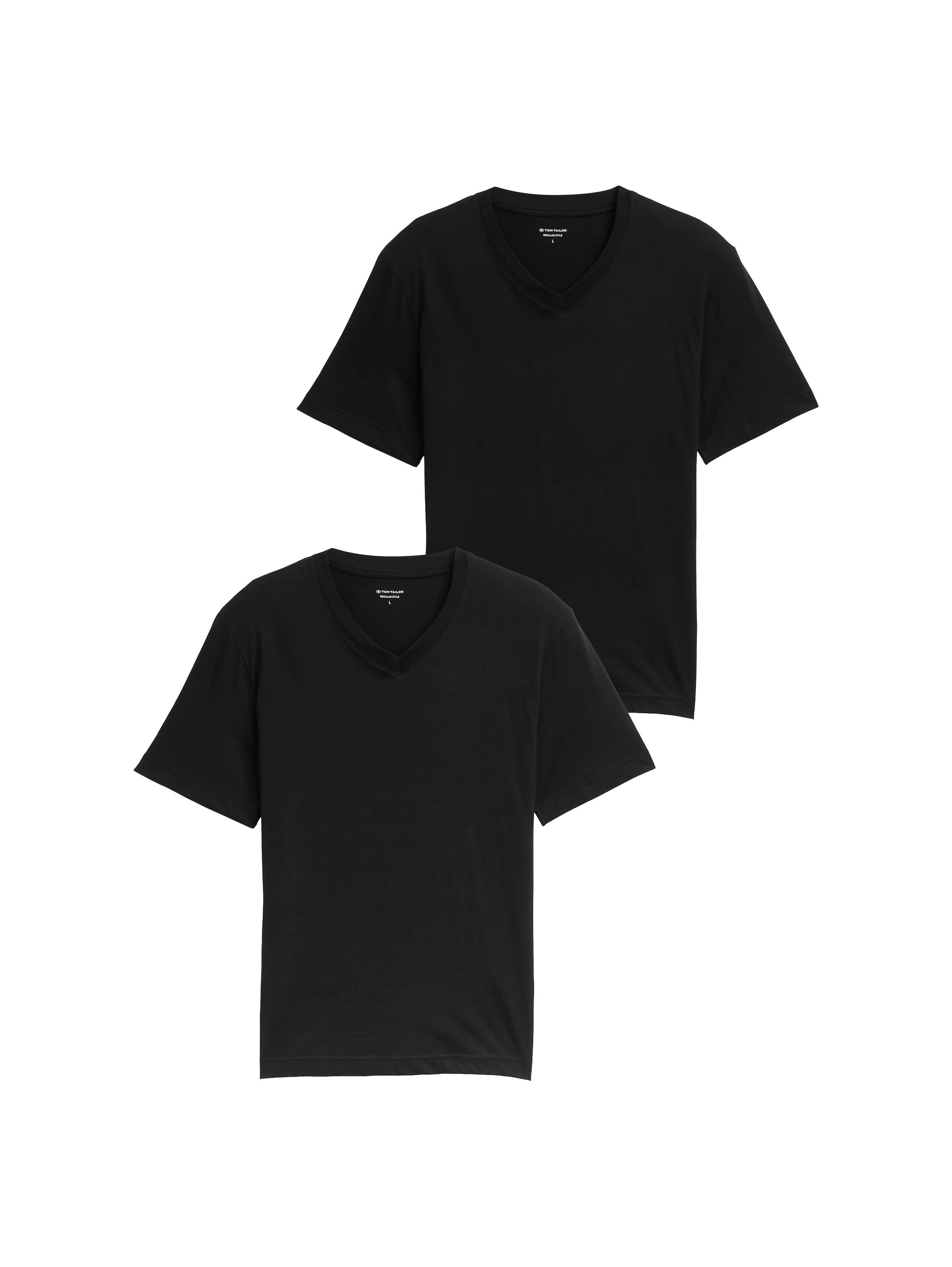 Tom Tailor T-shirt (set, 2-delig) heren t-shirts maat M zwart