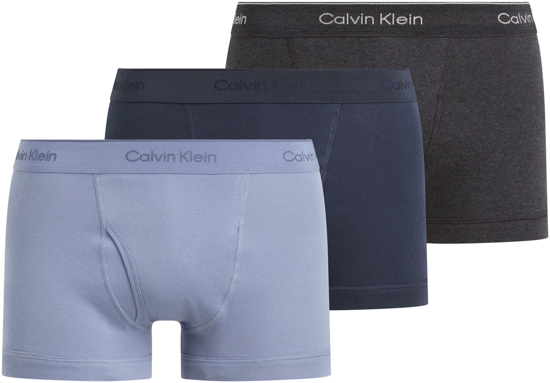 Calvin Klein Trunk 3PK met logo-elastische tailleband (3 stuks) (Set van 3)