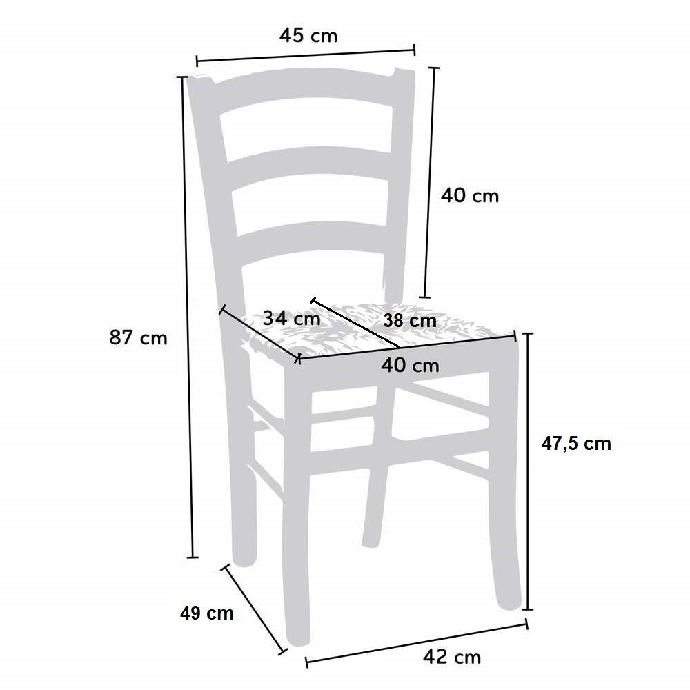 Home affaire Eetkamerstoel Super Paesana van massief beukenhout (set, 2 stuks)