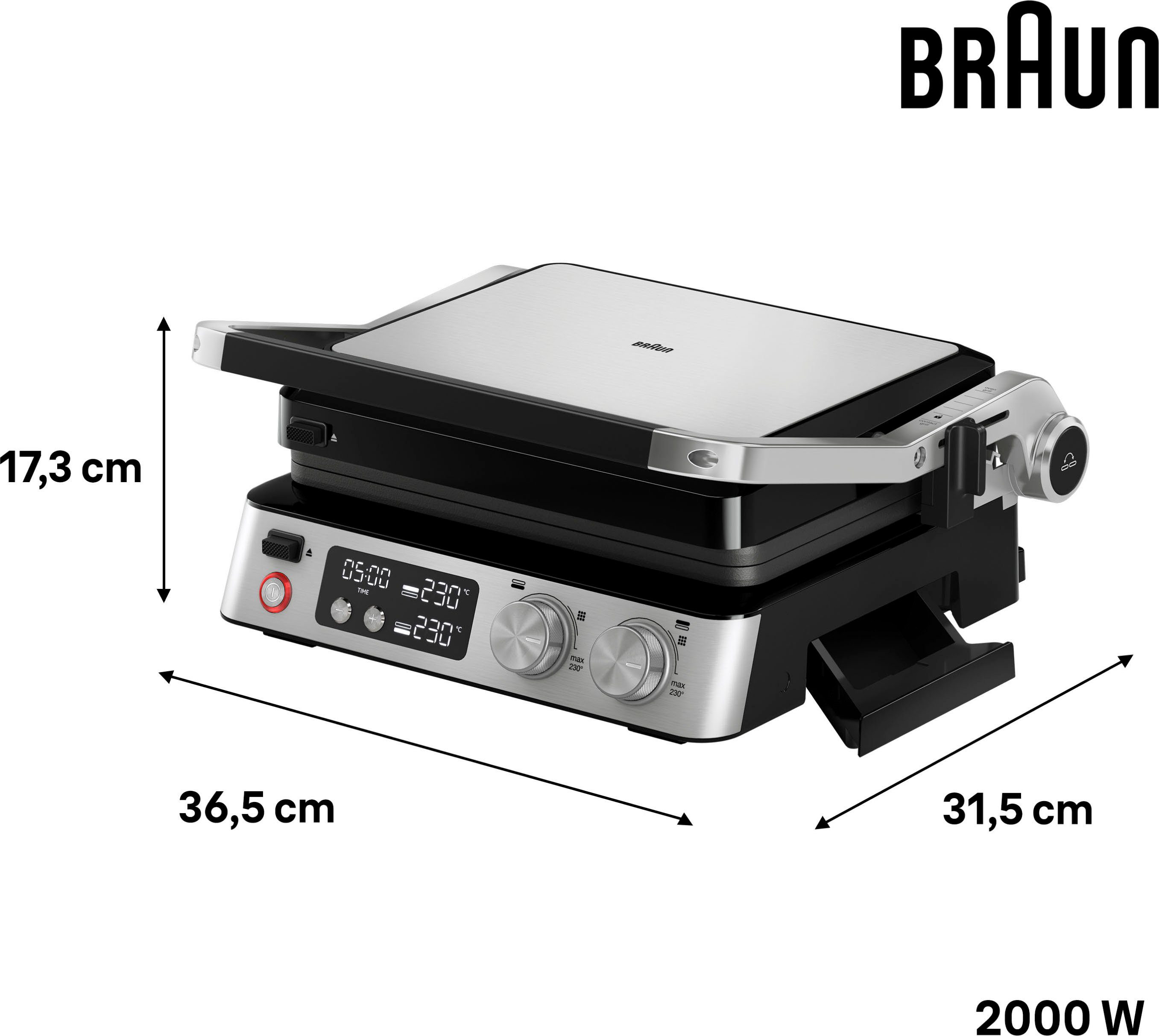 Braun Contactgrill Multigrill 7 CG 7040 silber