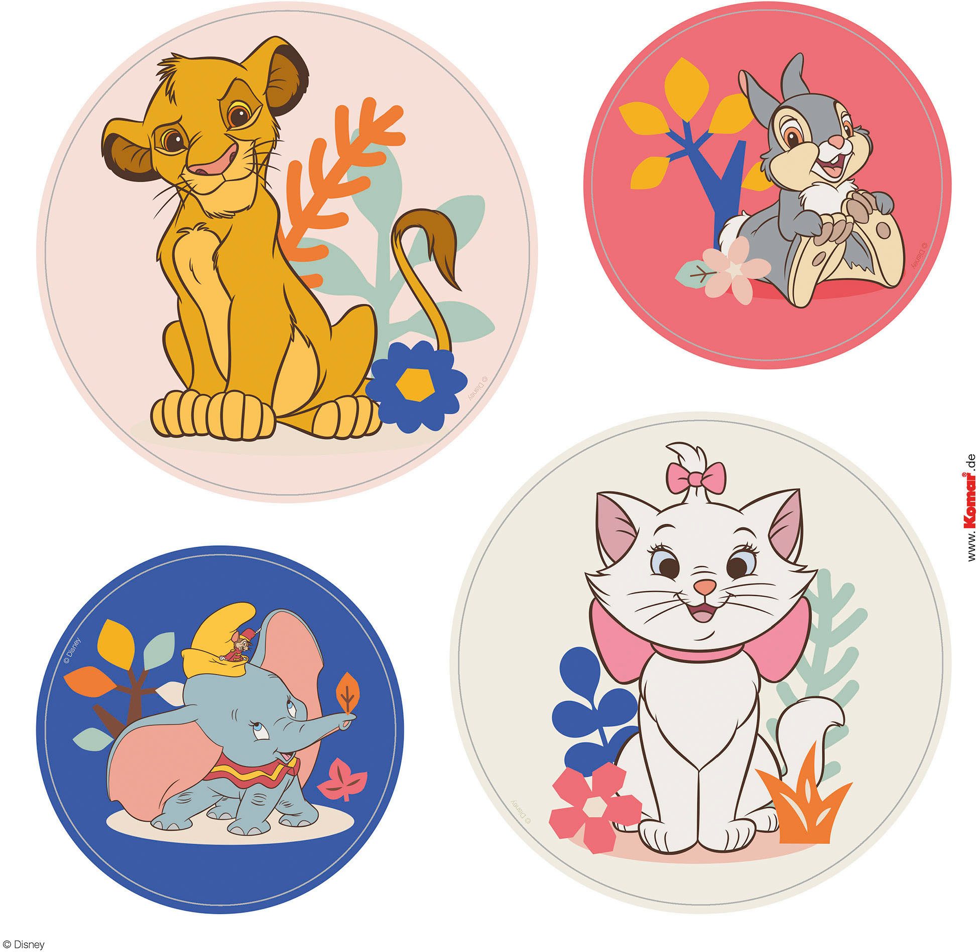 Komar Raamsticker - Better Together Bubbles - grootte 30 x 30 cm, 2 vellen (1 stuk)