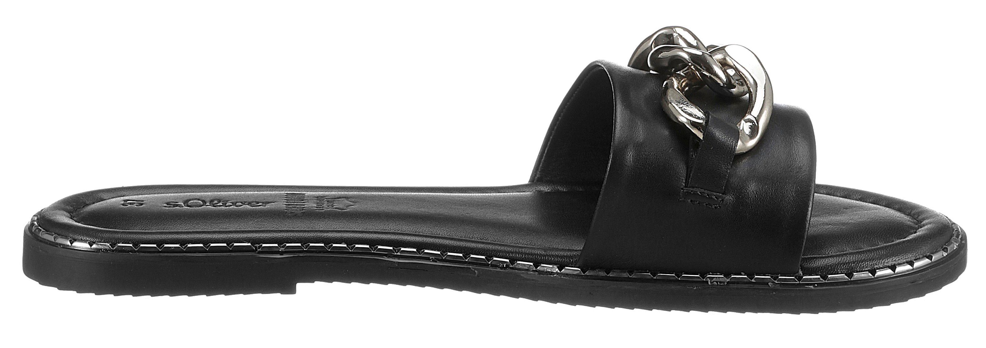 s.Oliver Slippers met sierketting