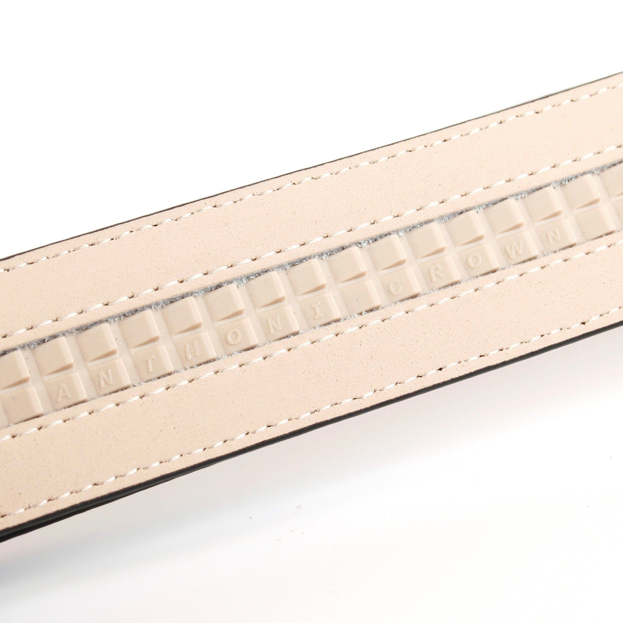 Anthoni Crown Leren riem met vlechtstempeling
